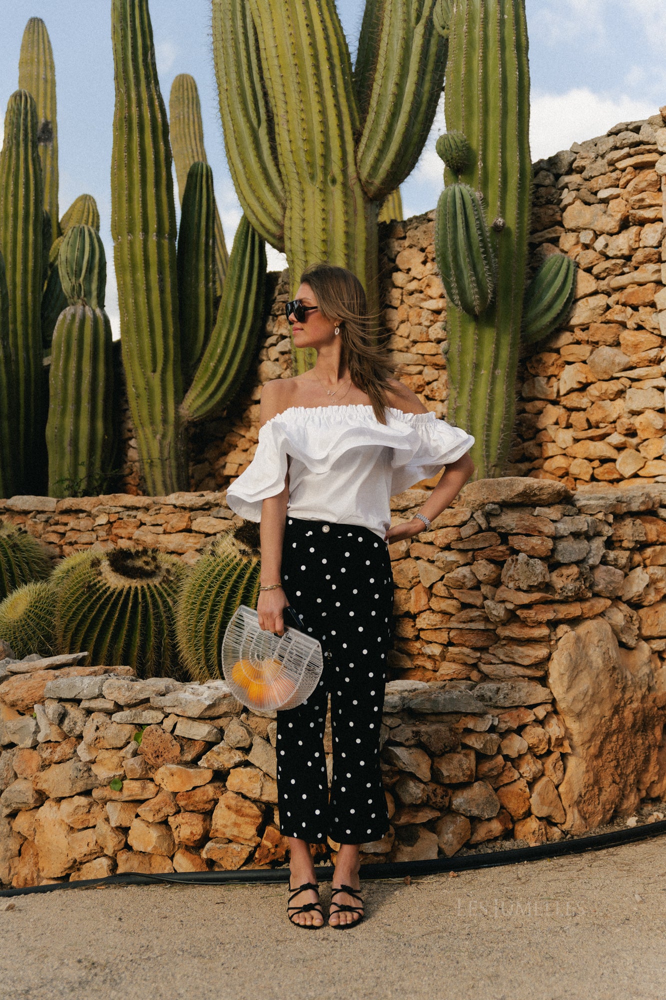 Rhea one shoulder top white