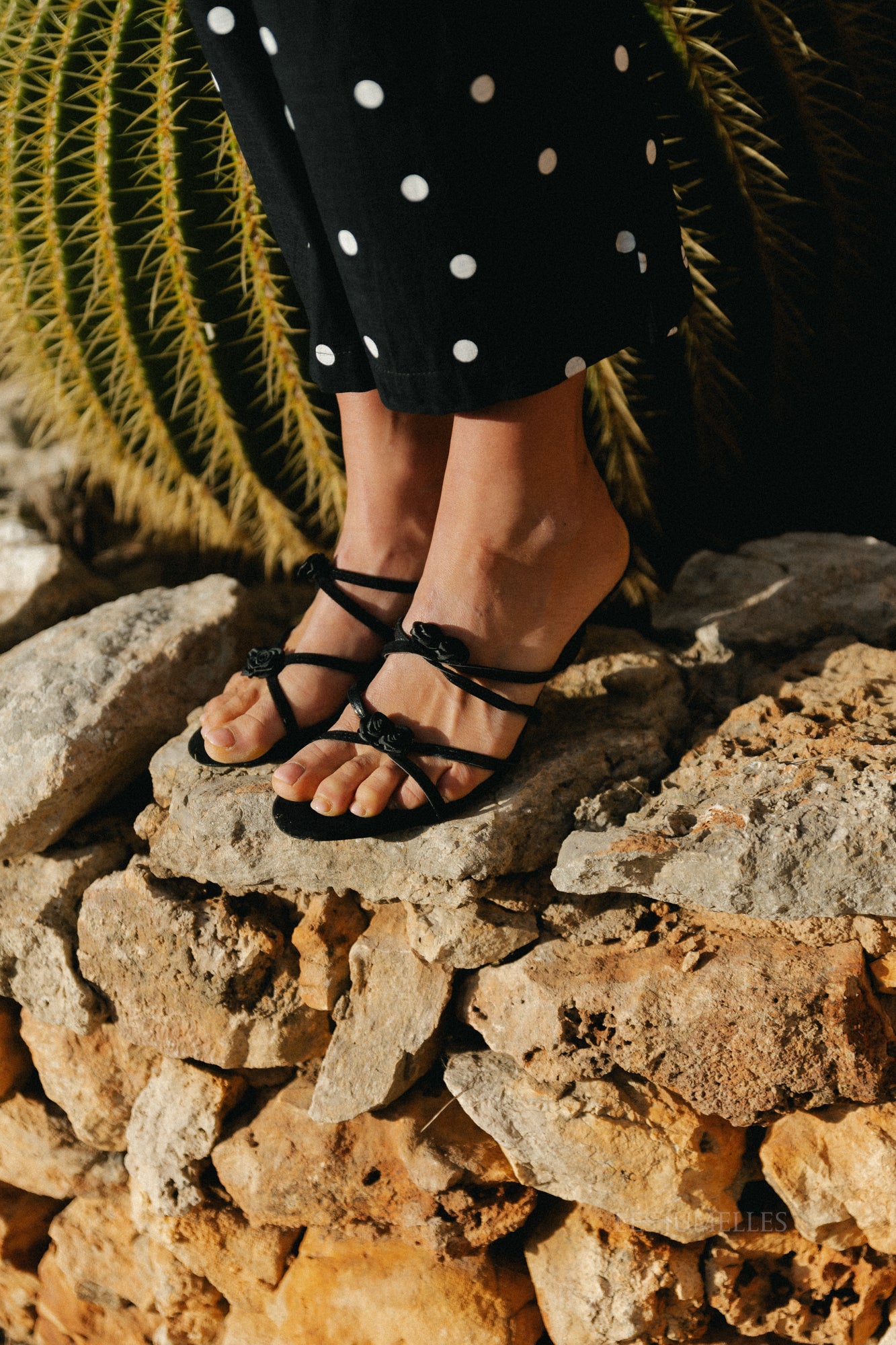 Rosalie strappy heeled sandals black