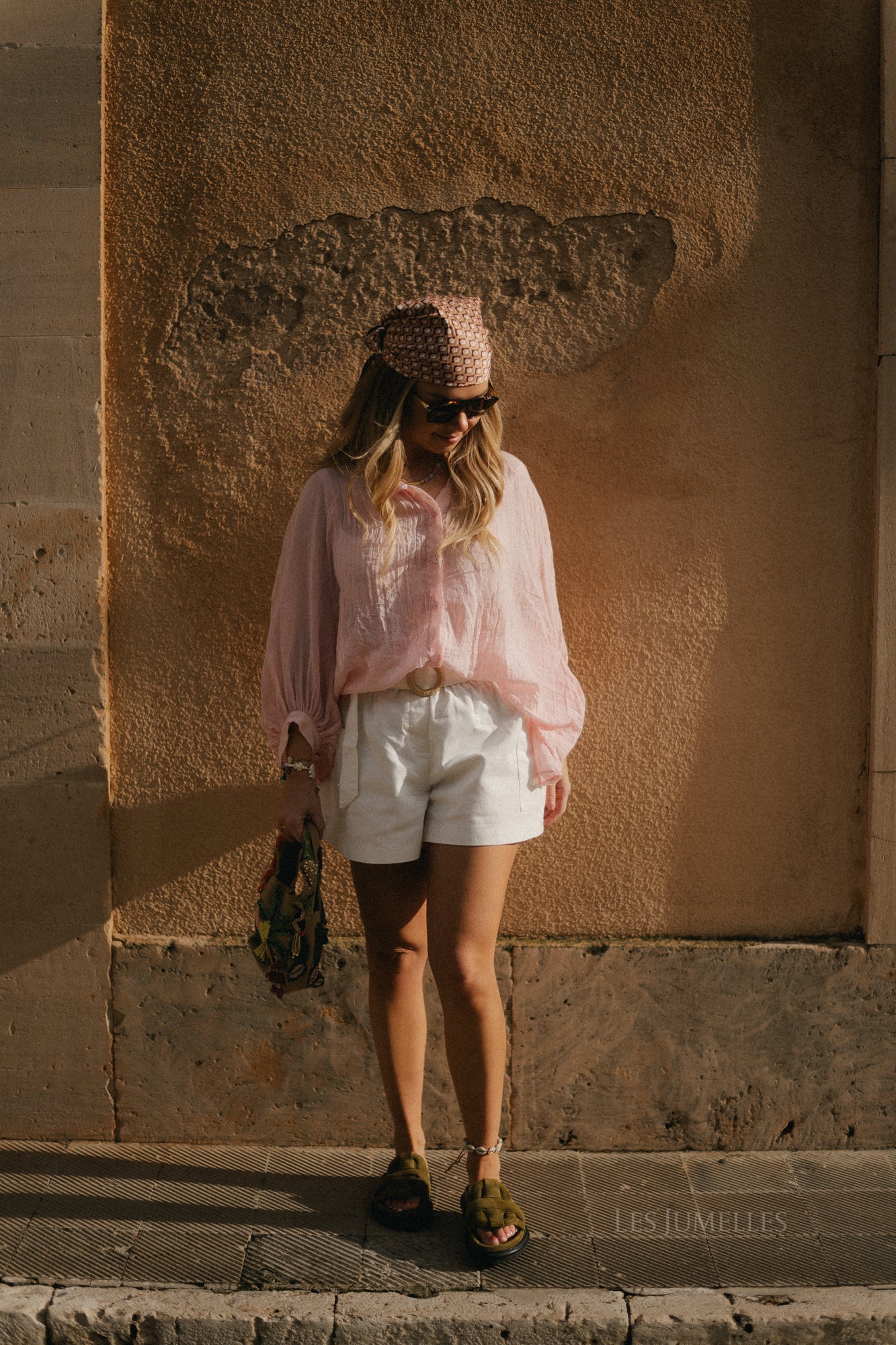 Hannah High-Waist-Shorts Ecru Denim