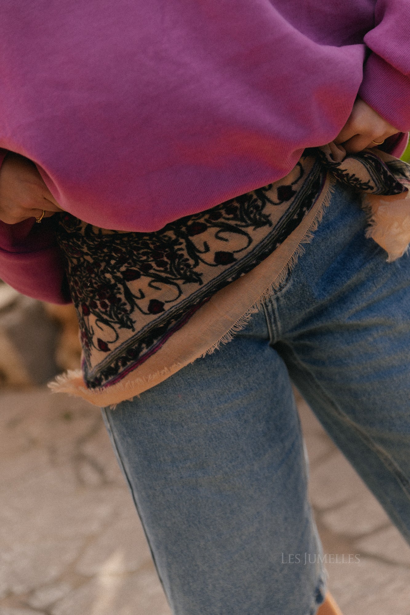 Gardenparty woo scarf buttercream white