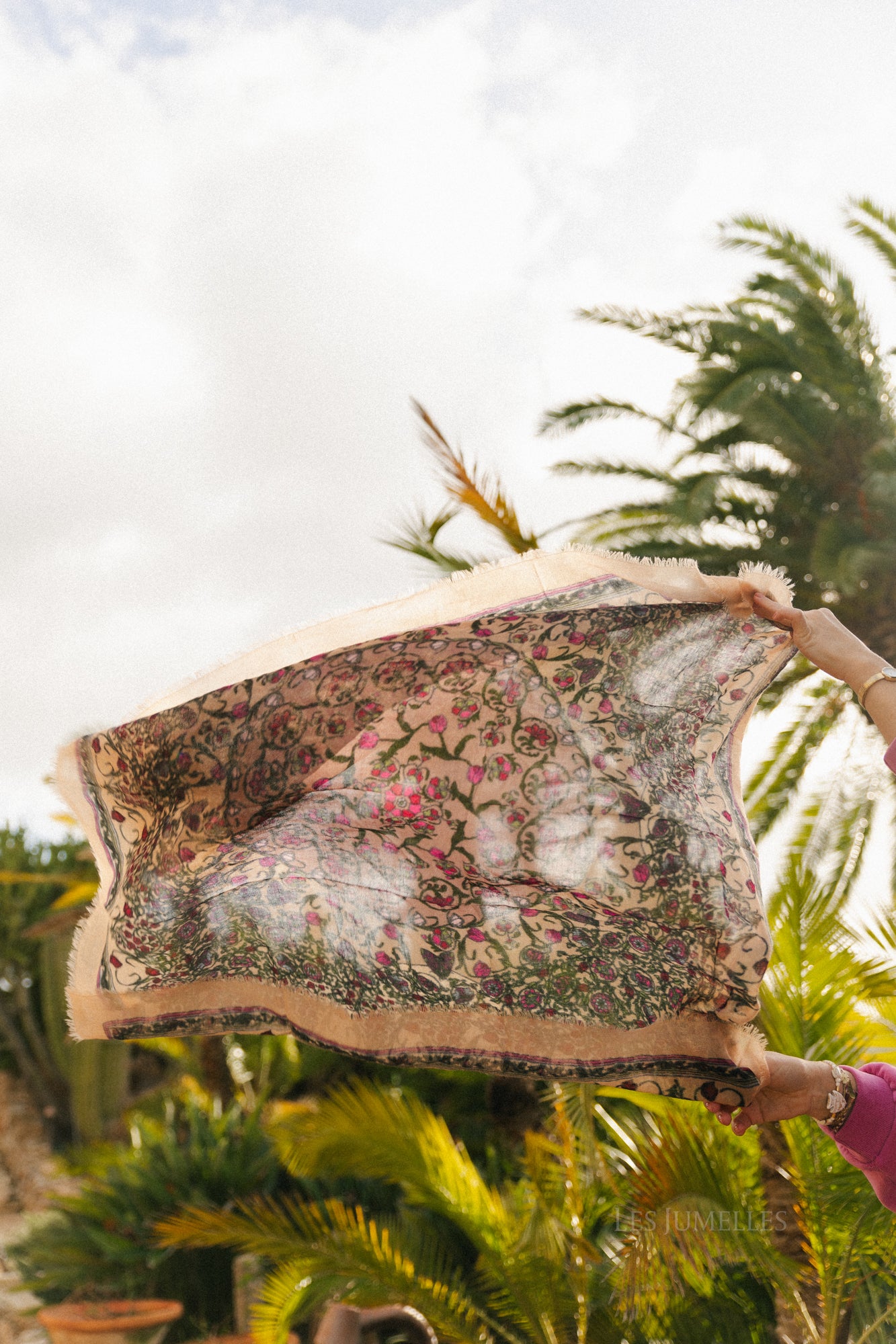 Gardenparty woo scarf buttercream white