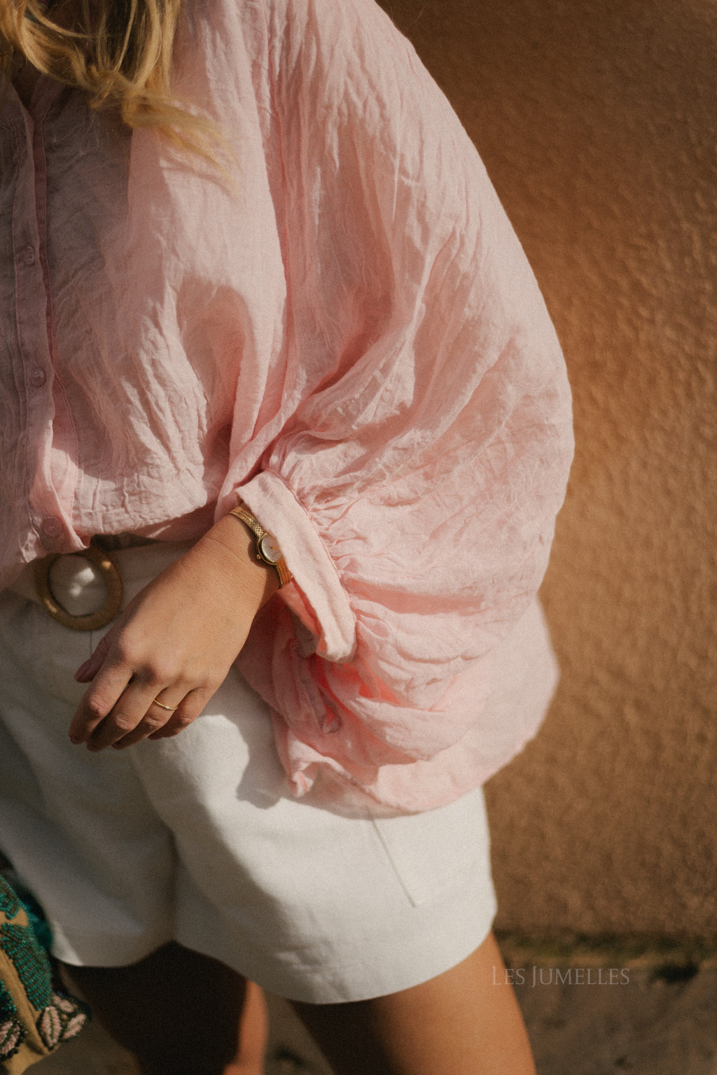 Amara Baumwoll-Voile Bluse Babyrosa