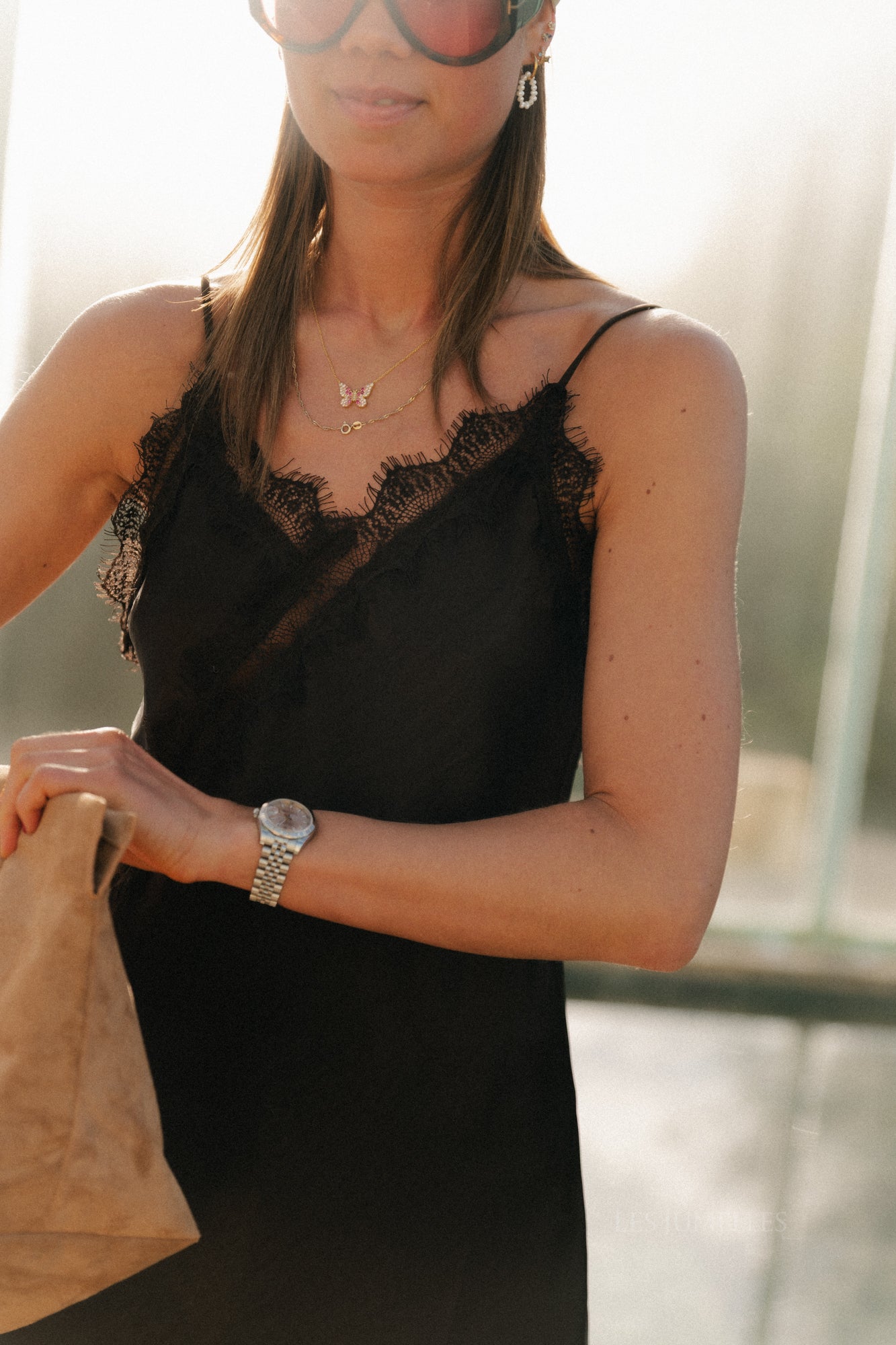 Amelie lace dress hot chocolate