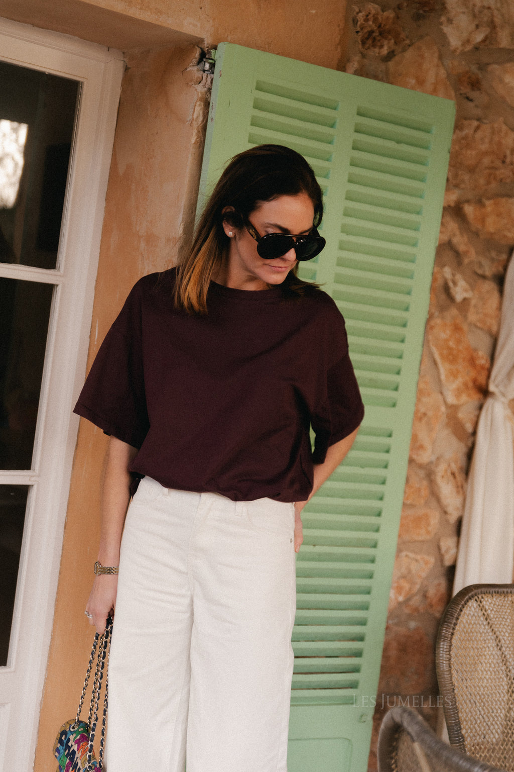 Annabelle Oversized T-Shirt Burgund