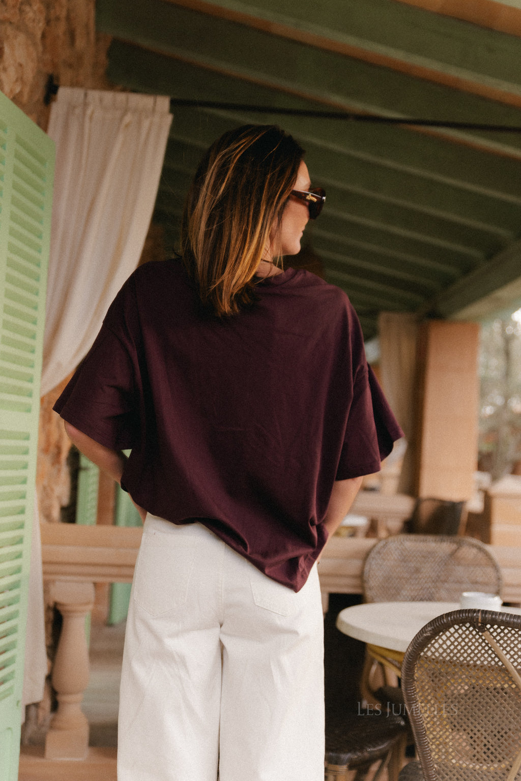 Annabelle Oversized T-Shirt Burgund