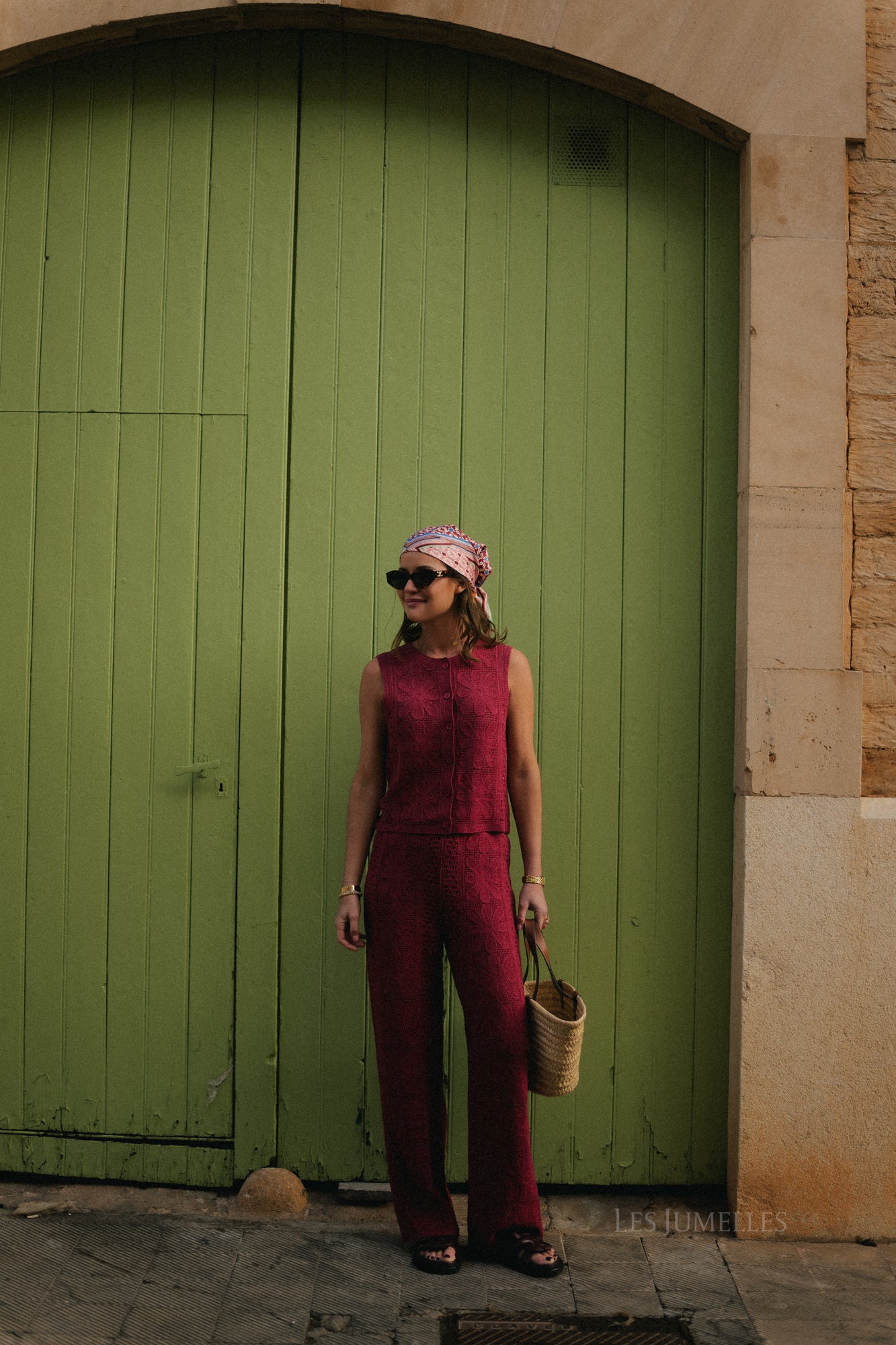 Pantalon en crochet Silvy mauvewood