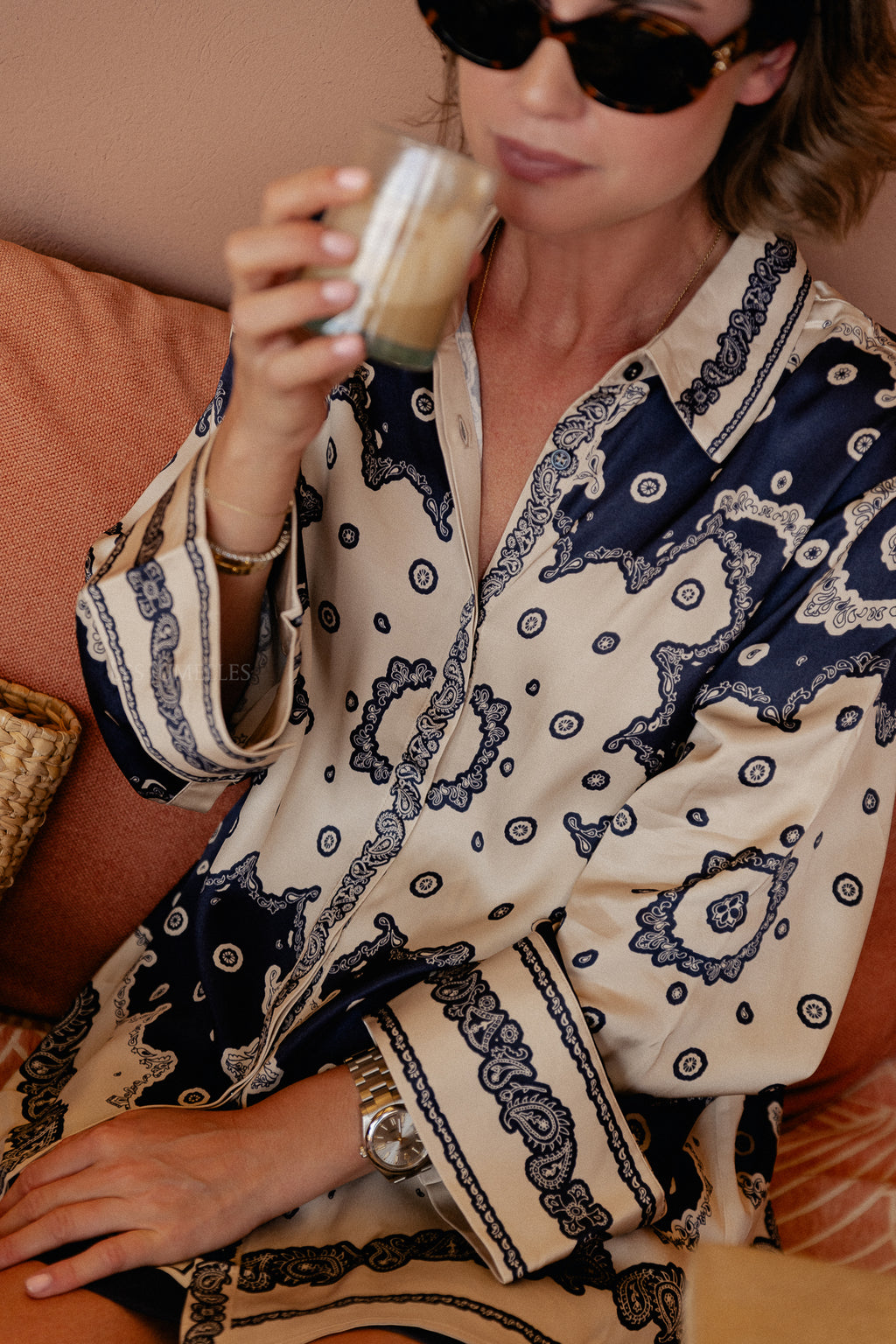 Meya bedrukt shirt bandana print