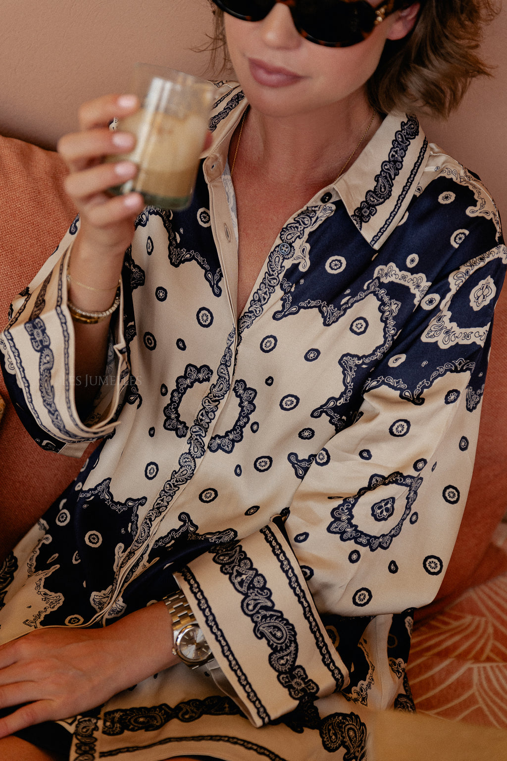 Meya bedrukt shirt bandana print