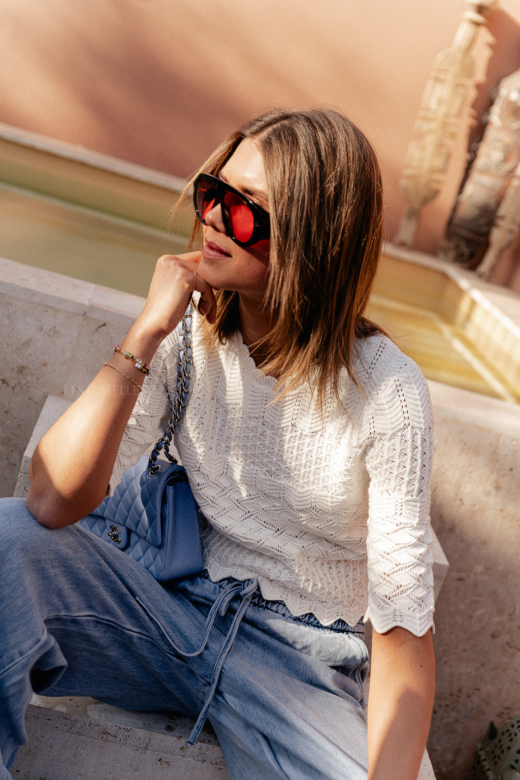 Pull Panach blanc cassé