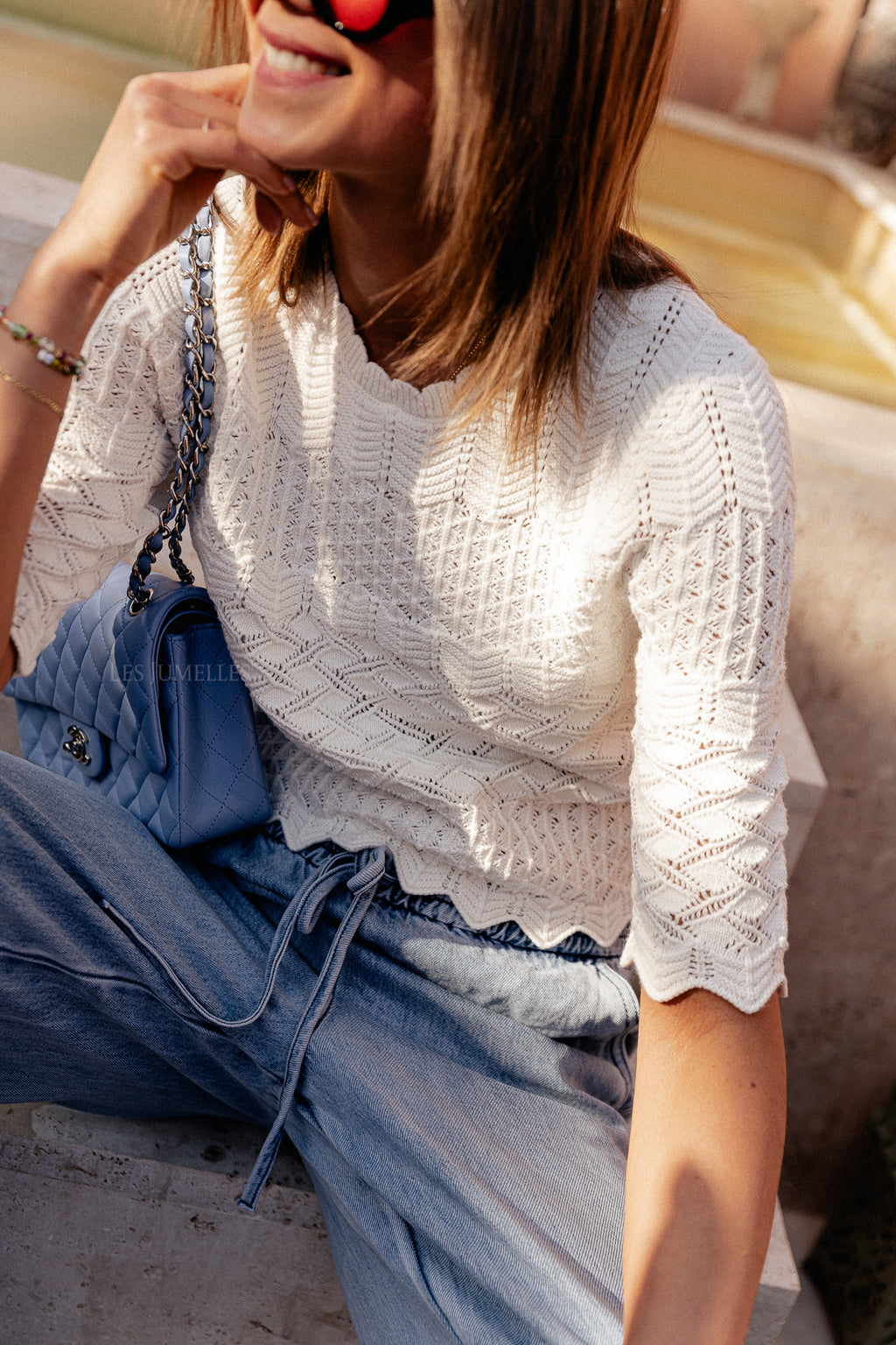 Pull Panach blanc cassé