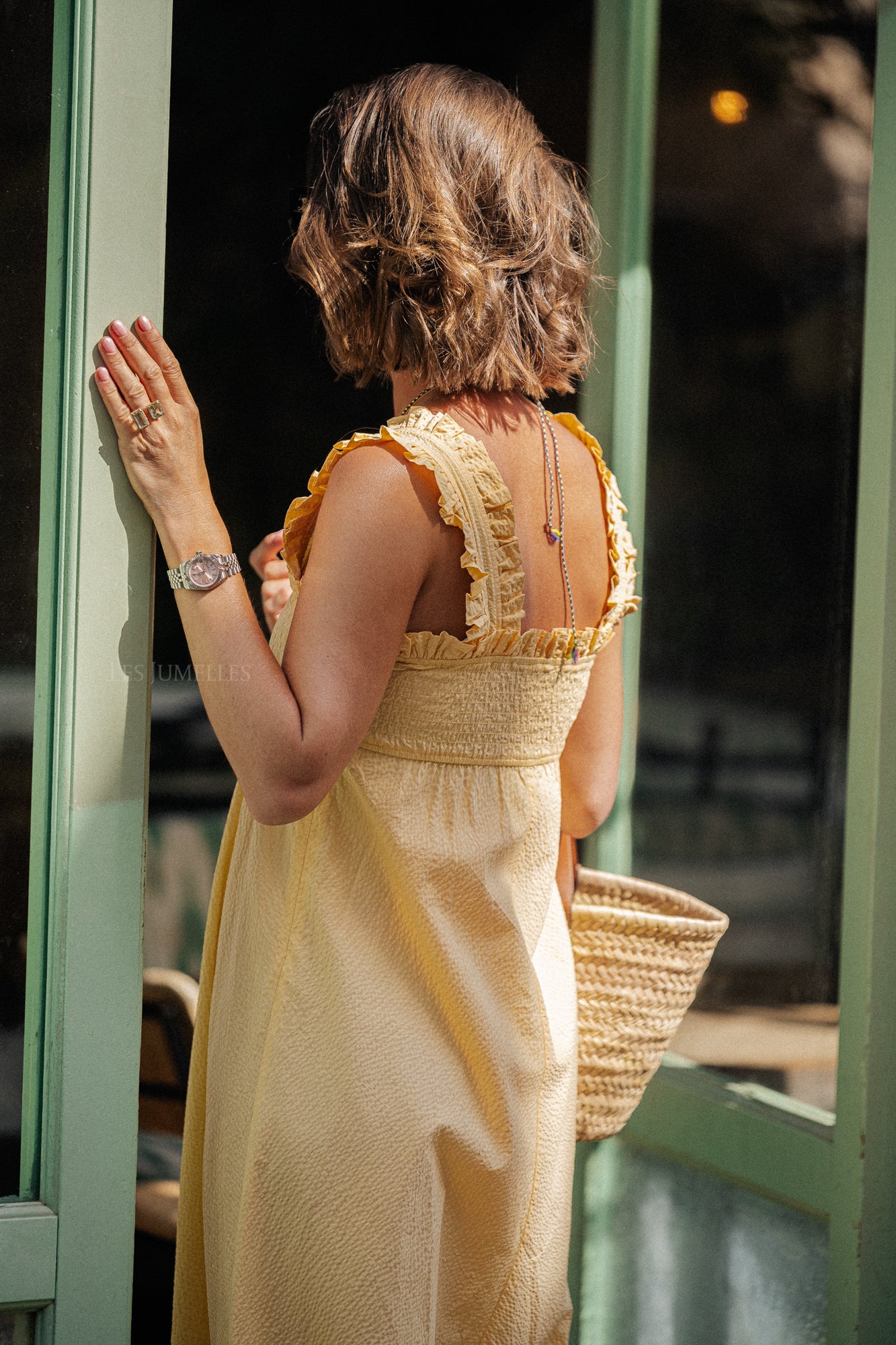 Susie seersucker dress yellow