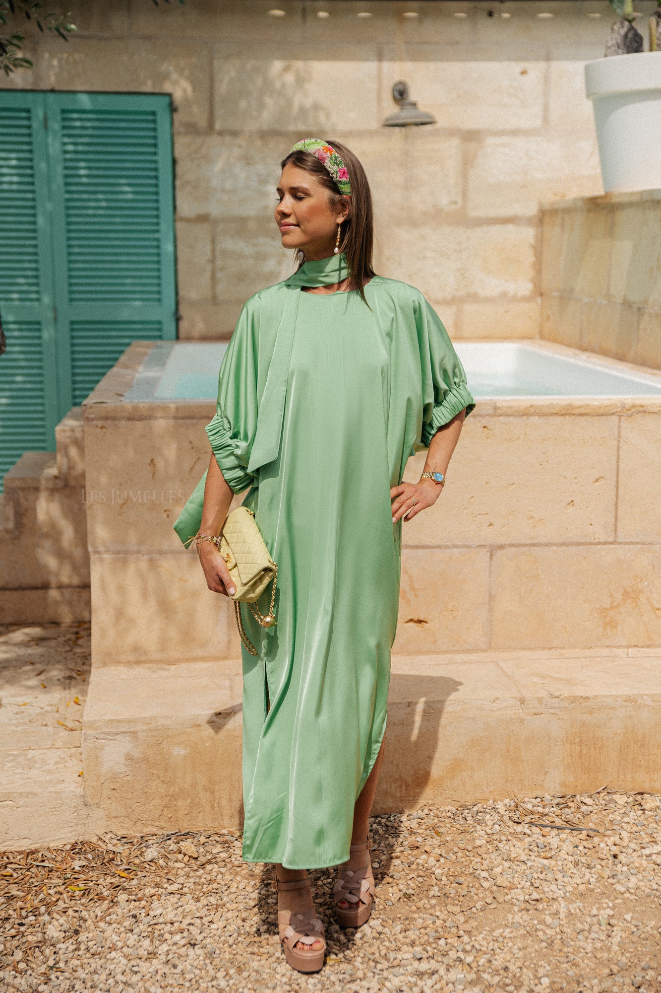 Rita dress pastel green