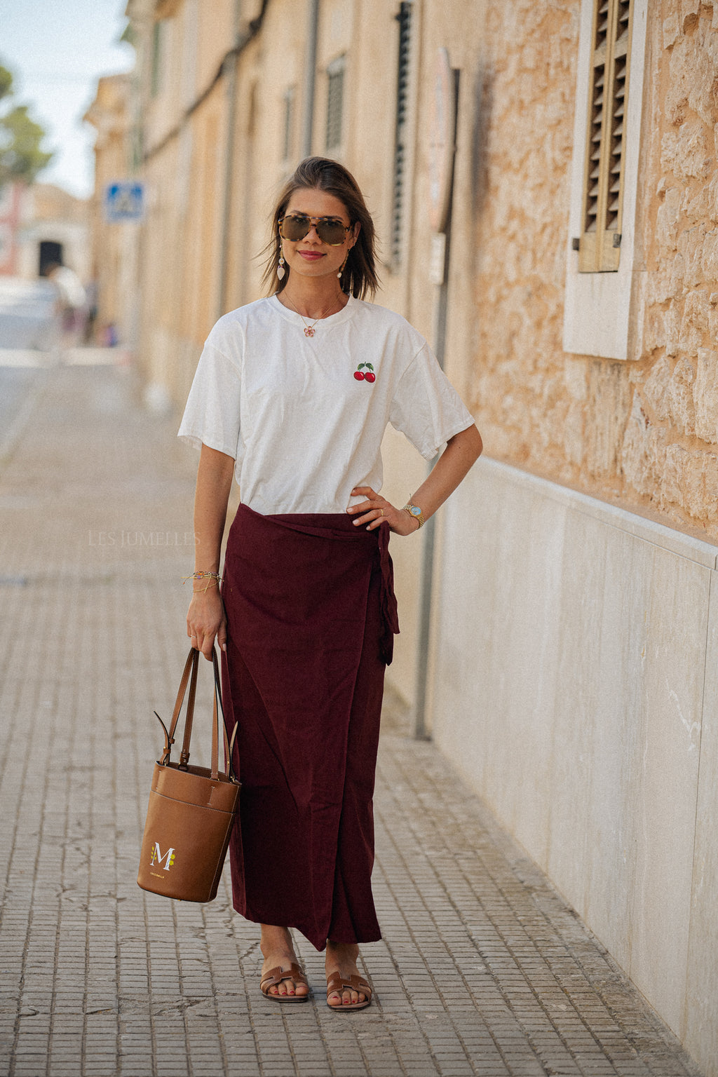 Cherry tshirt wit