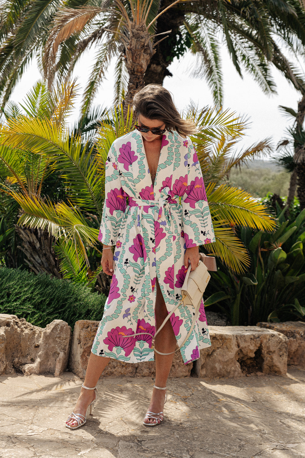 Palmer long printed dress