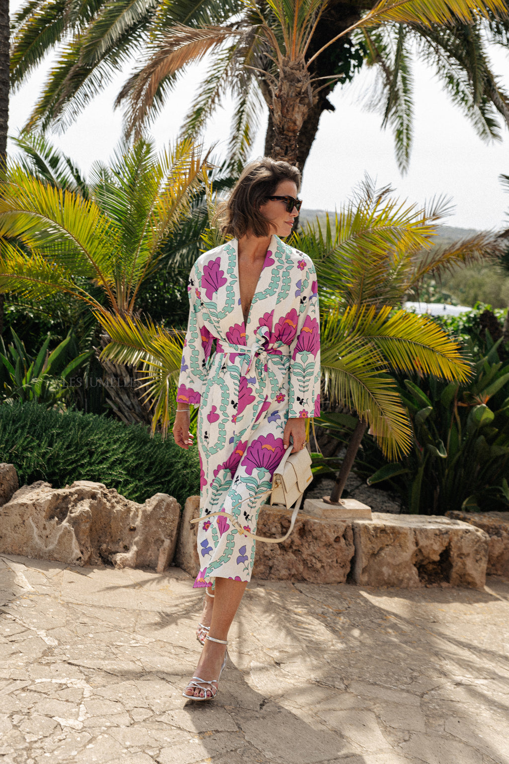Palmer long printed dress