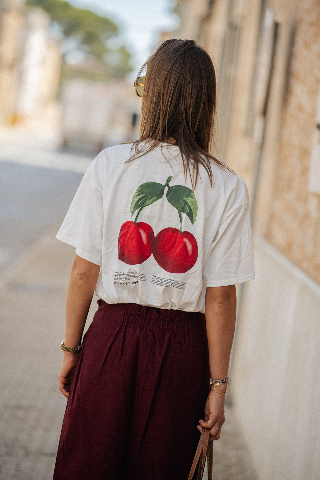 Cherry tshirt wit