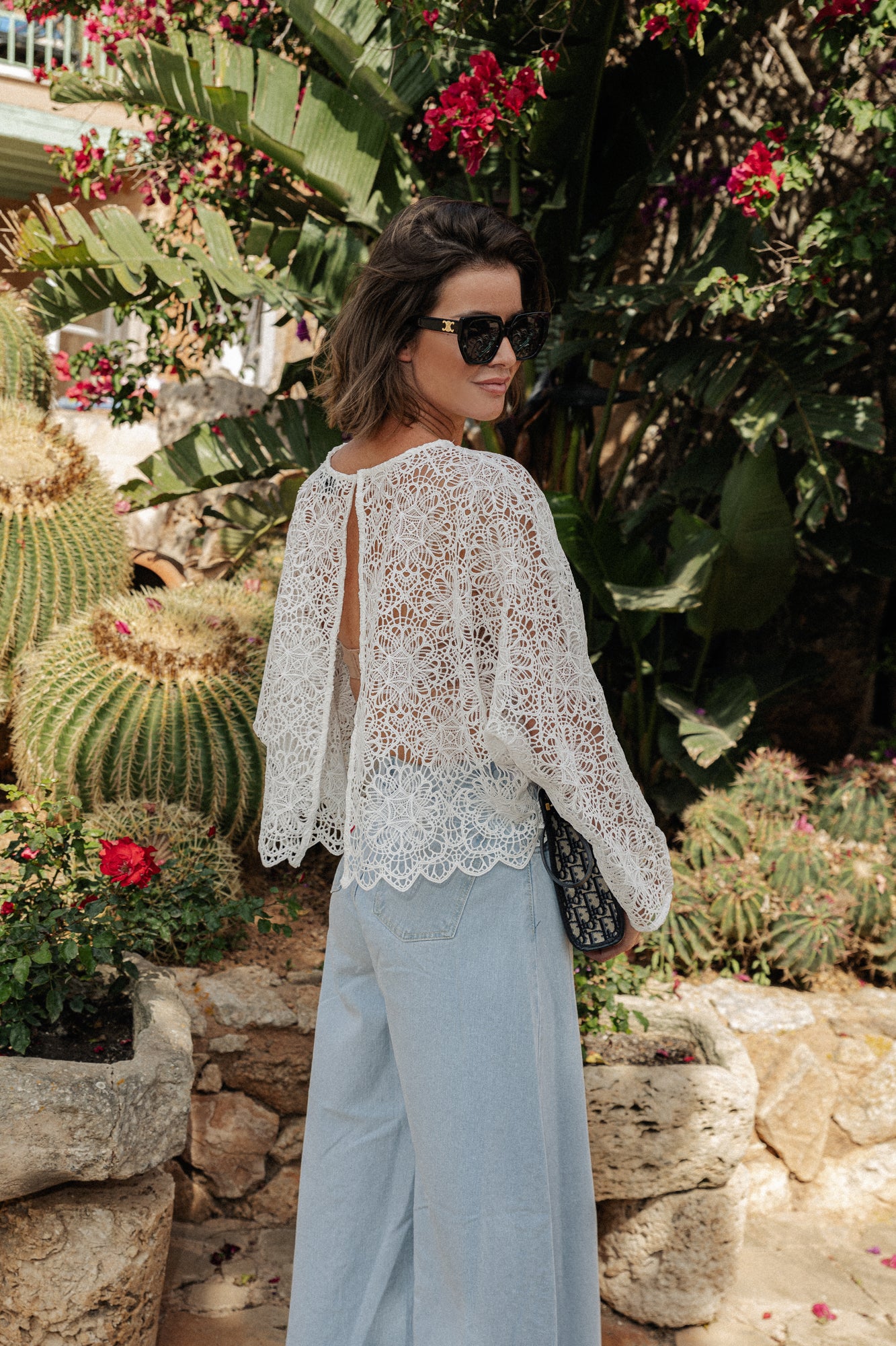 Liberty lace top white