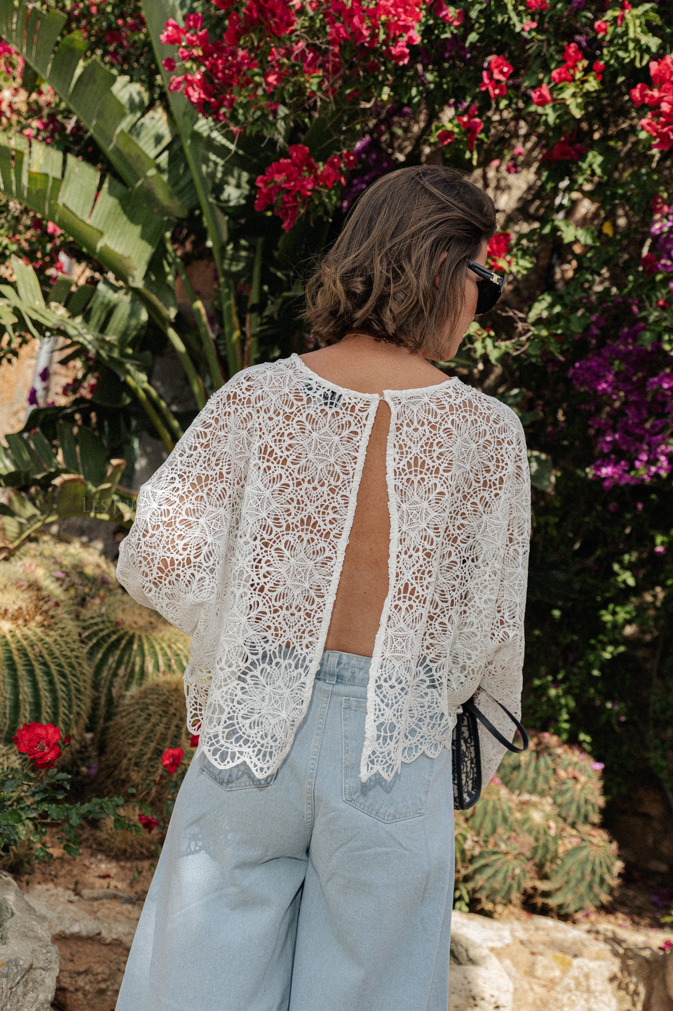 Liberty lace top white