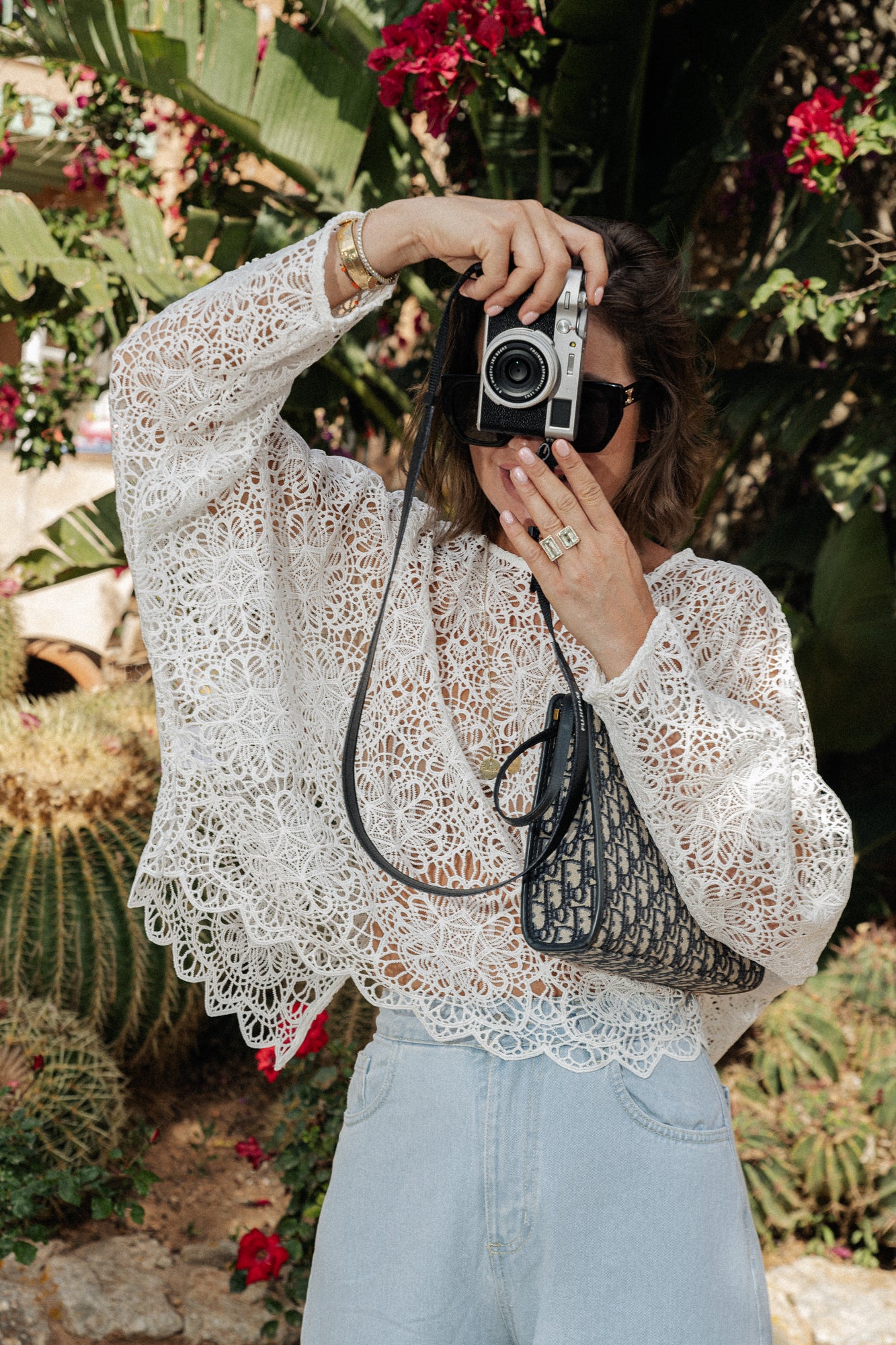 Liberty lace top white