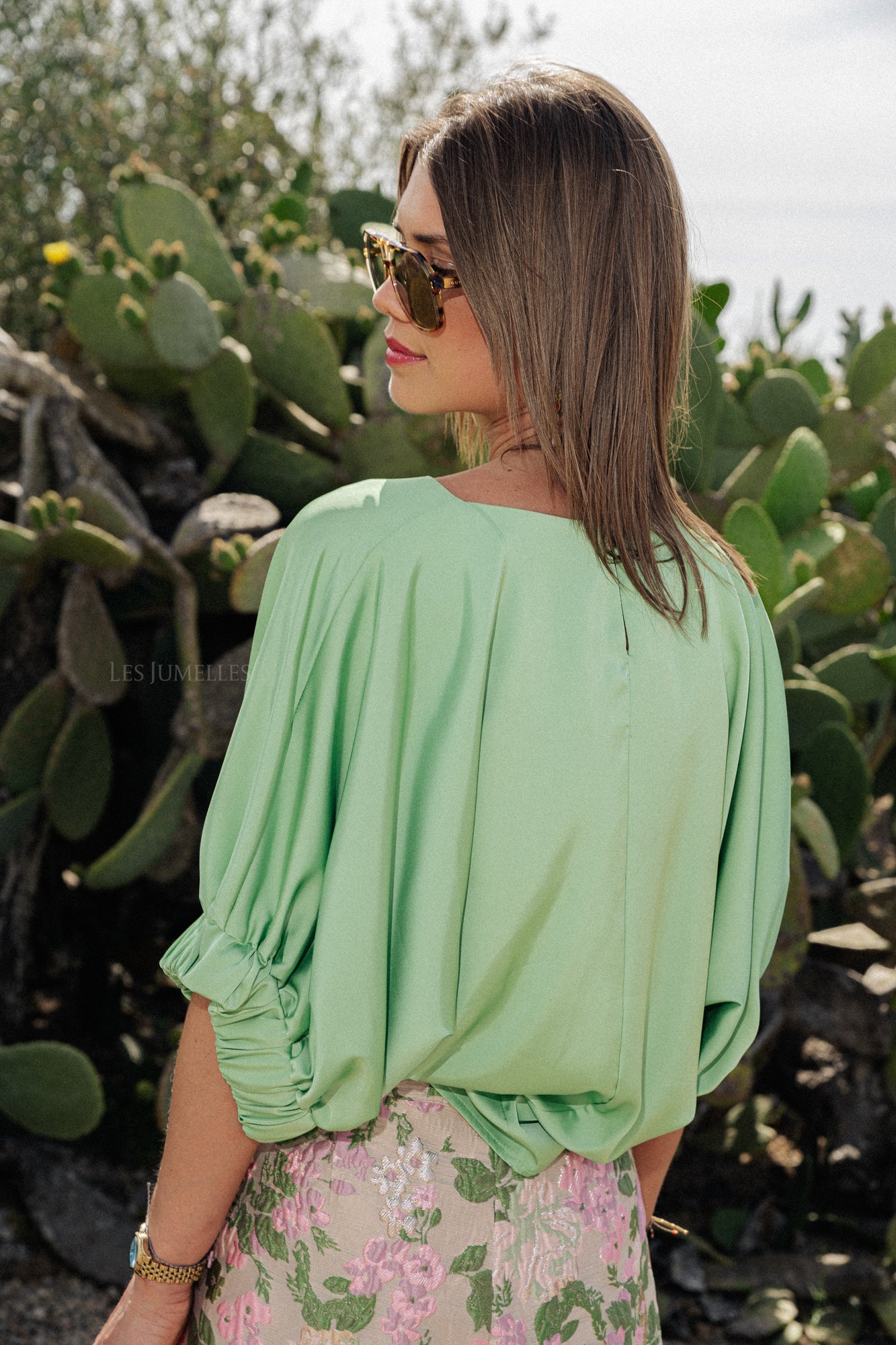 Rita blouse pastel green