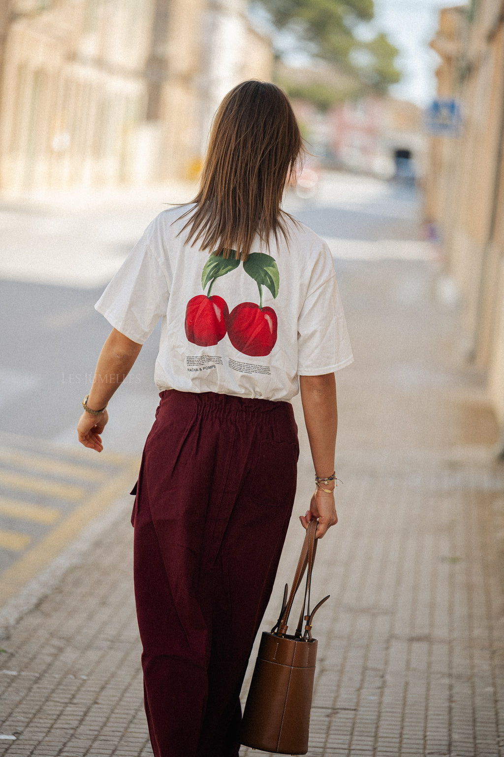 Cherry tshirt wit