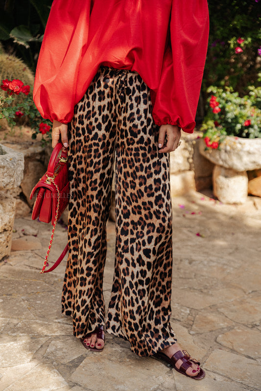 Les Jumelles Pantalon léopard Aurore