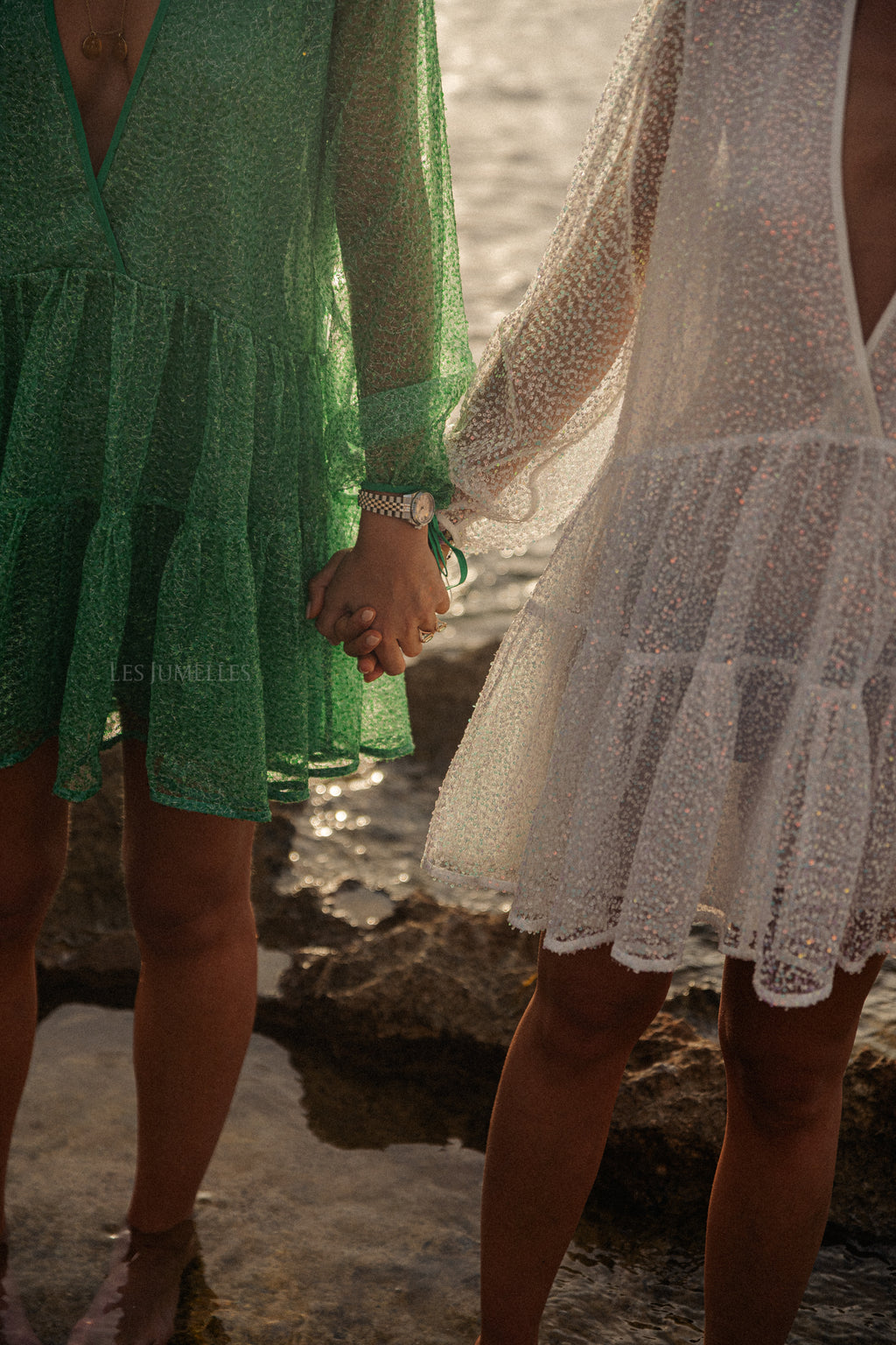 Mini-robe sequins nacre