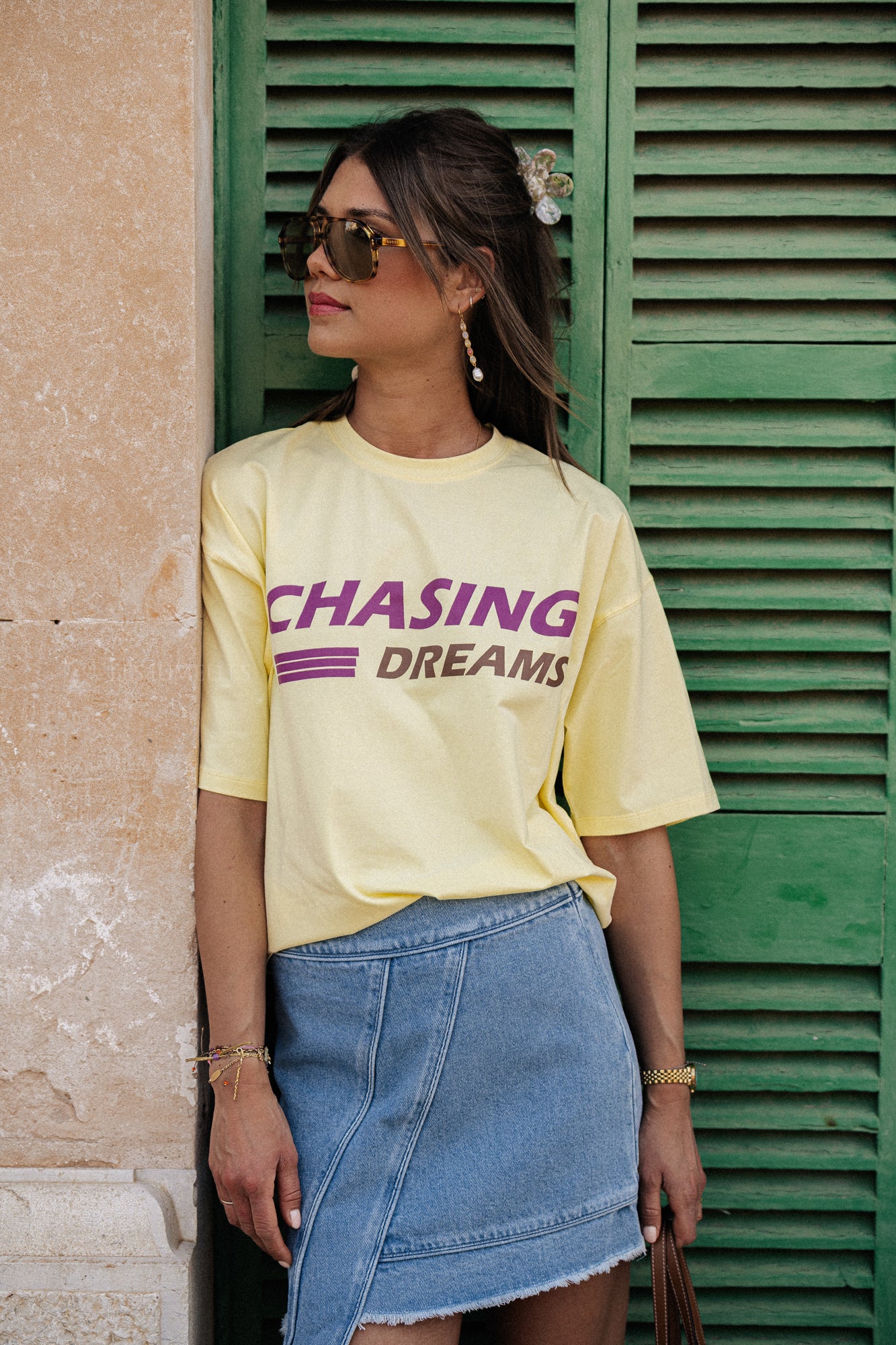 Chasing dreams t-shirt yellow