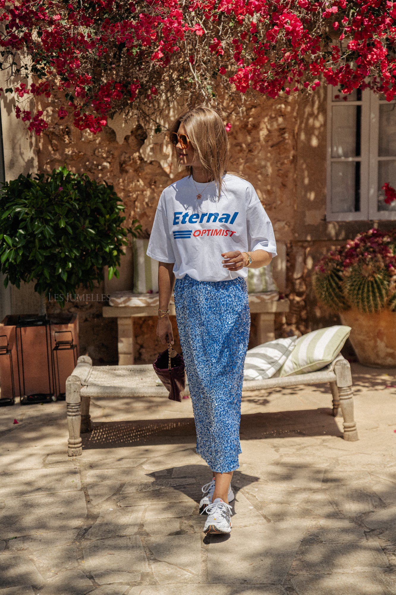 Tee shirt Éternel optimiste blanc