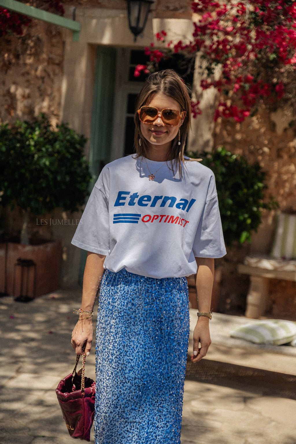 Eternal Optimist T-shirt grey melange