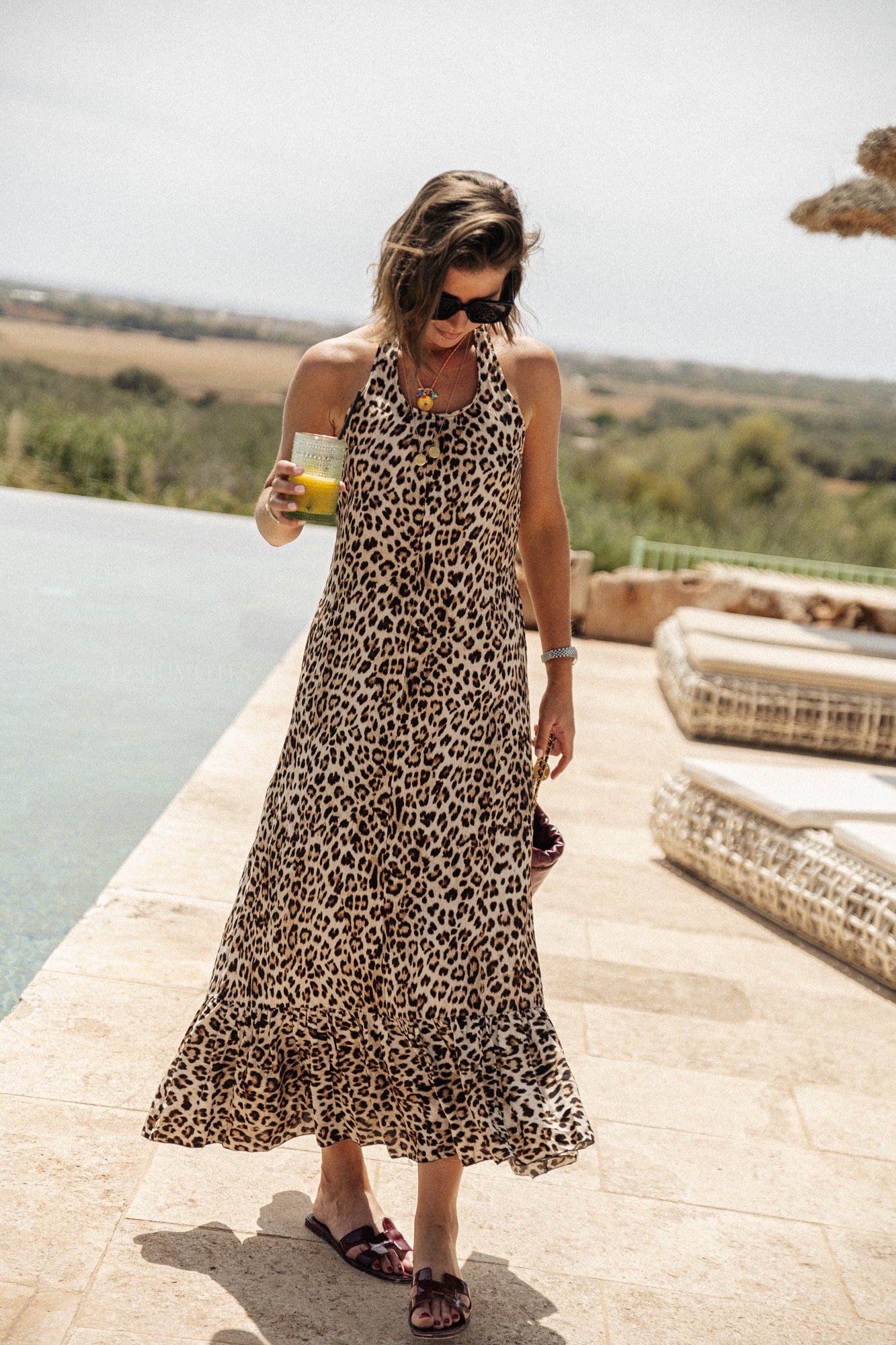 Ally maxi dress leopard