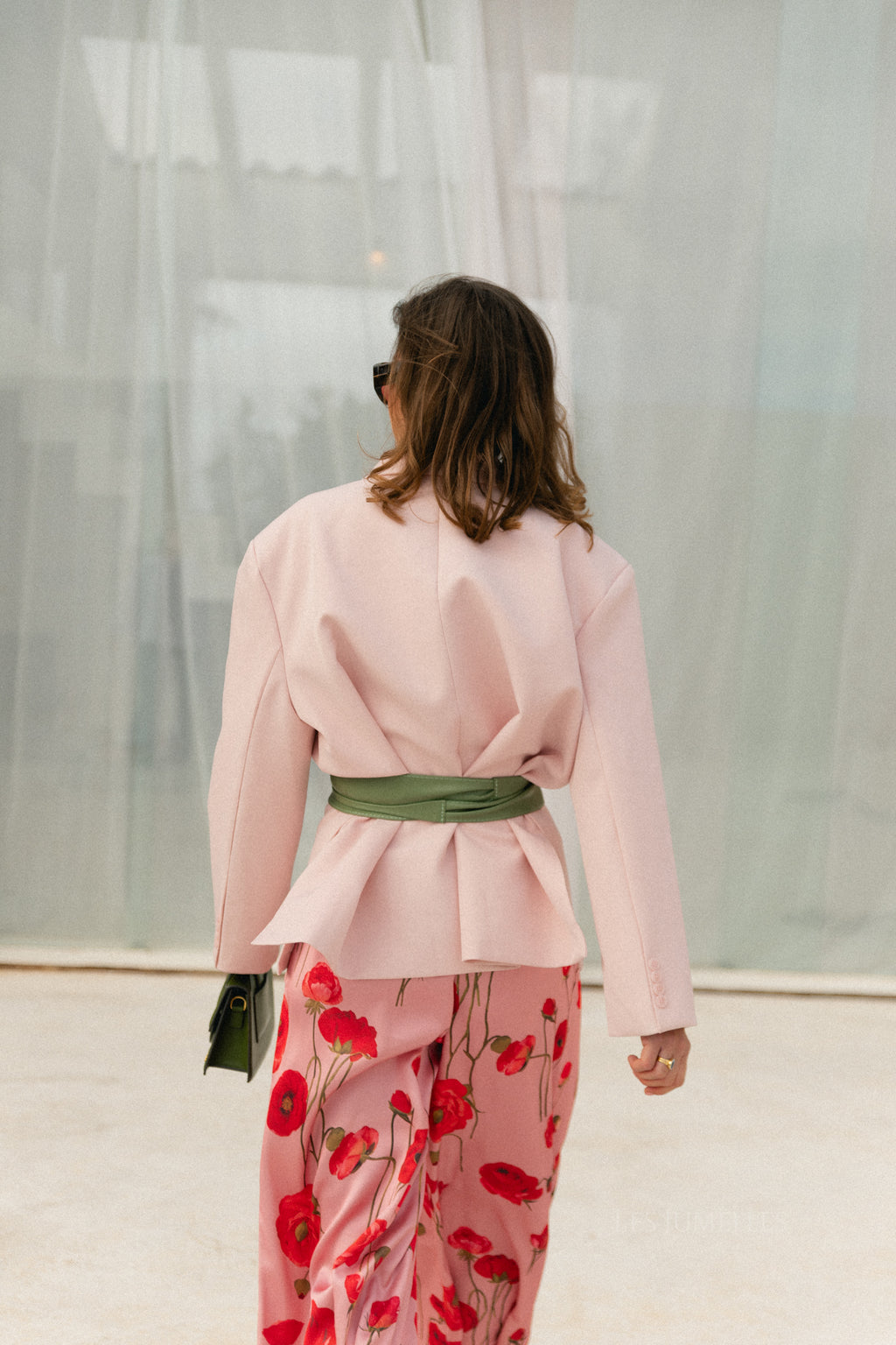 Chloe oversized blazer pearl blush