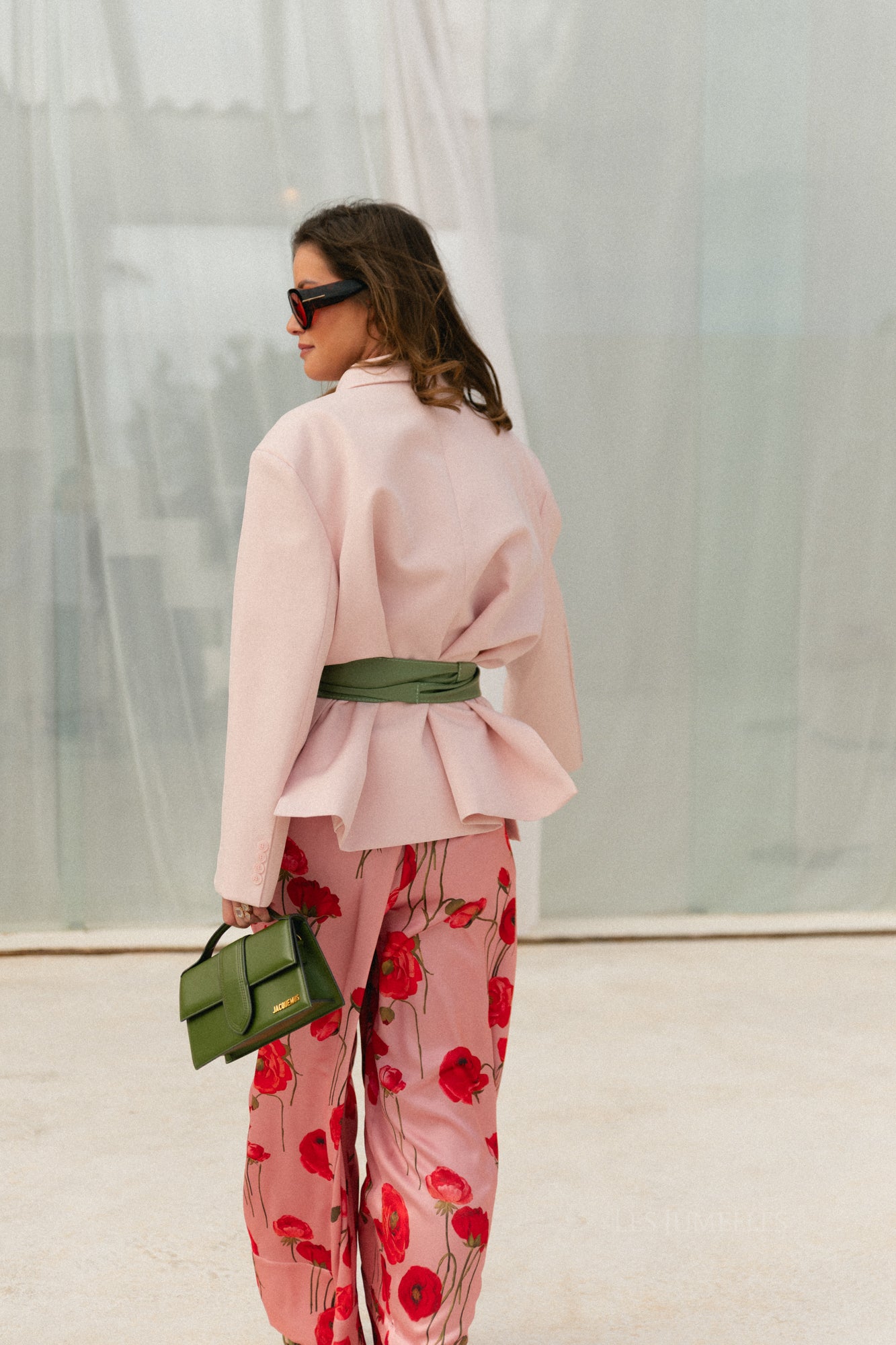 Chloe oversized blazer pearl blush