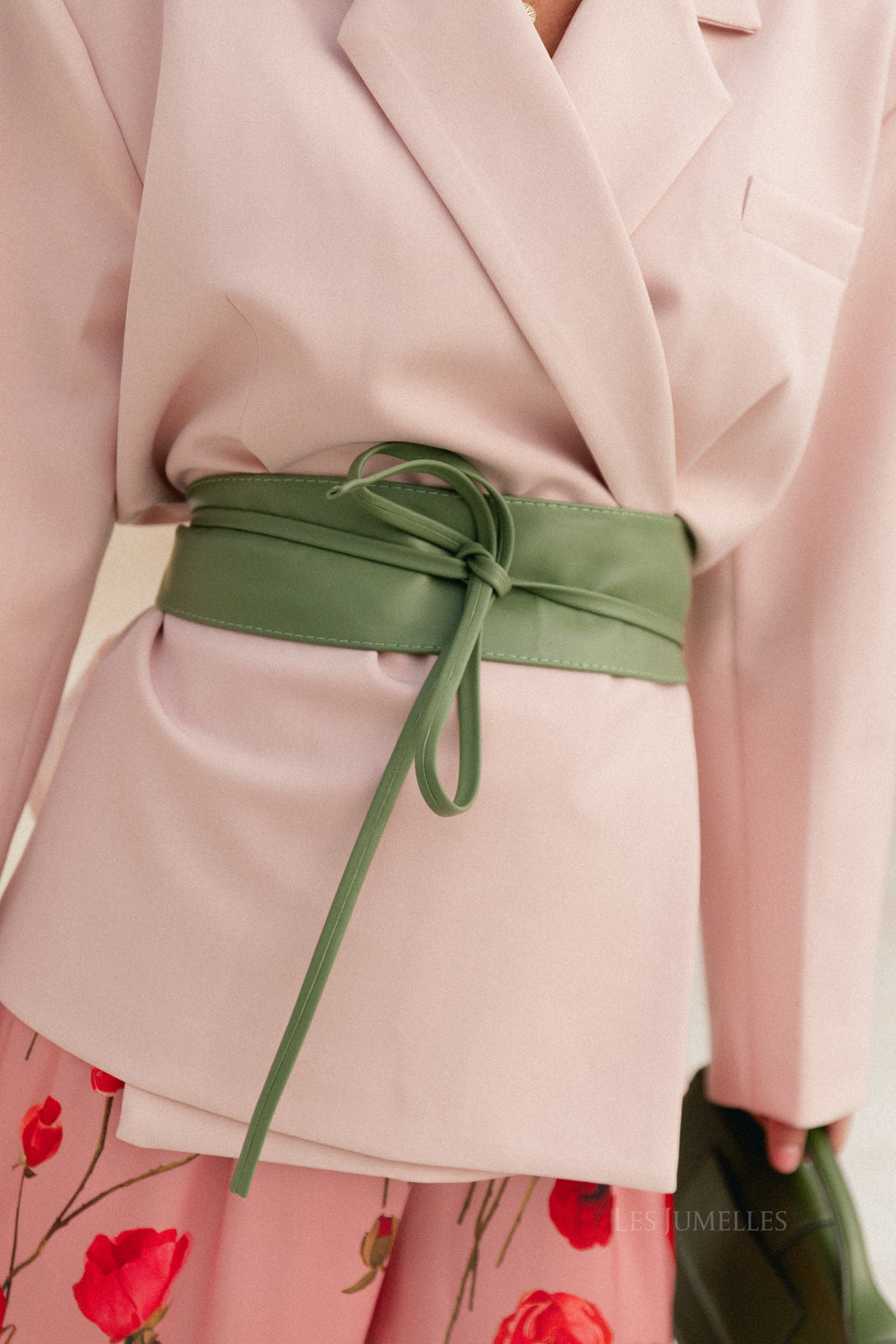 Ceinture en cuir Maxine vert