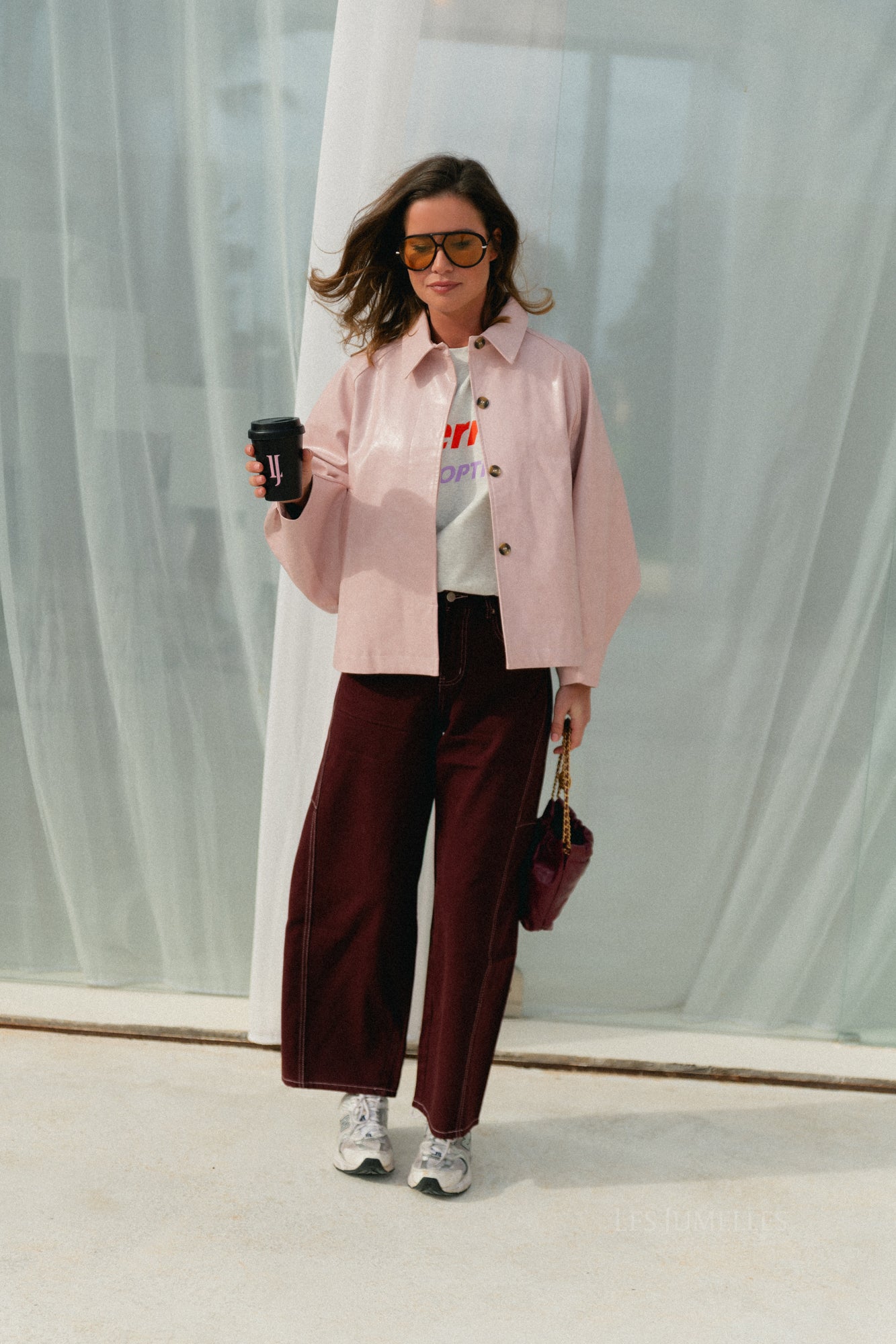 Jodie PU jacket old rose