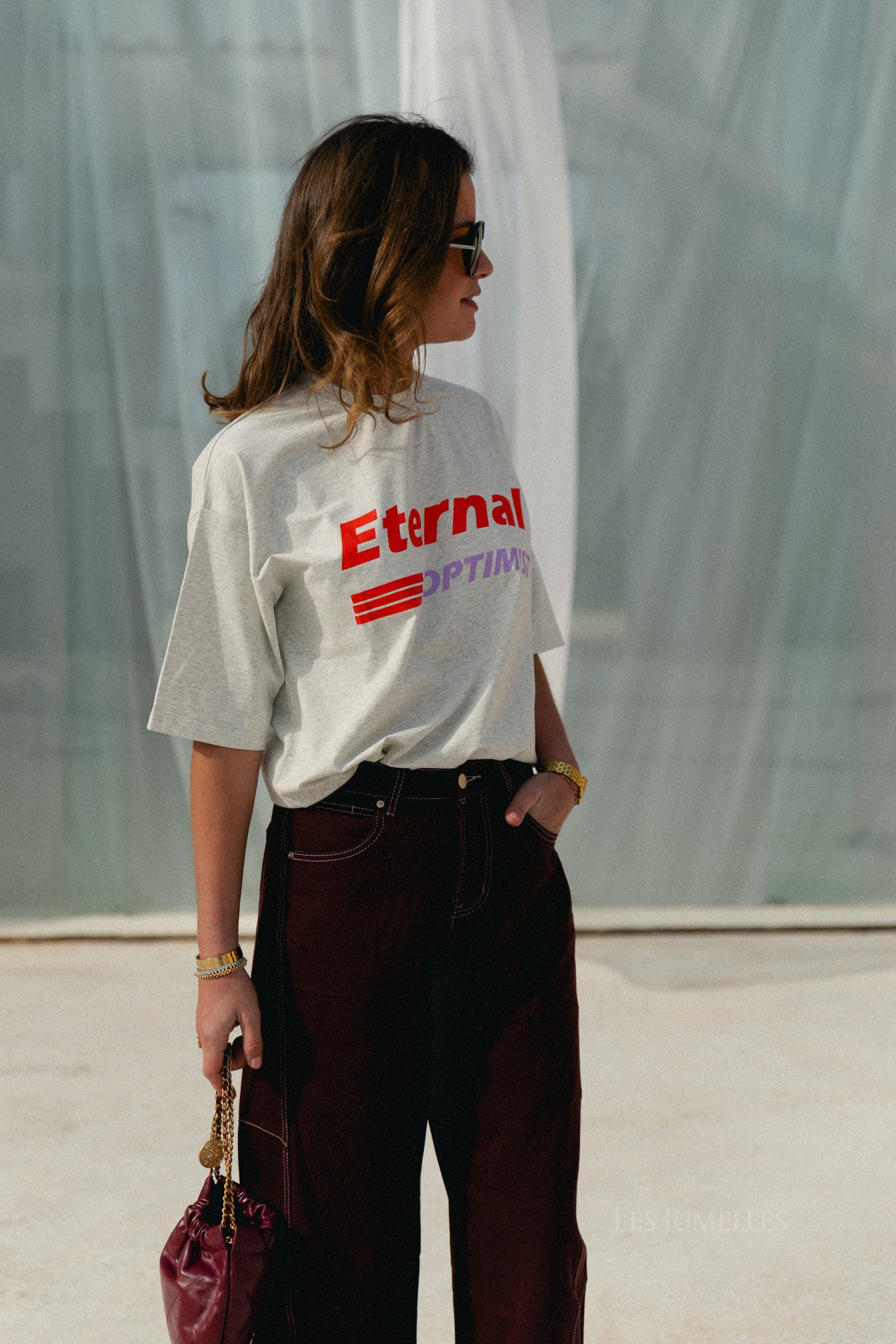 Eternal Optimist T-Shirt hellgrau meliert