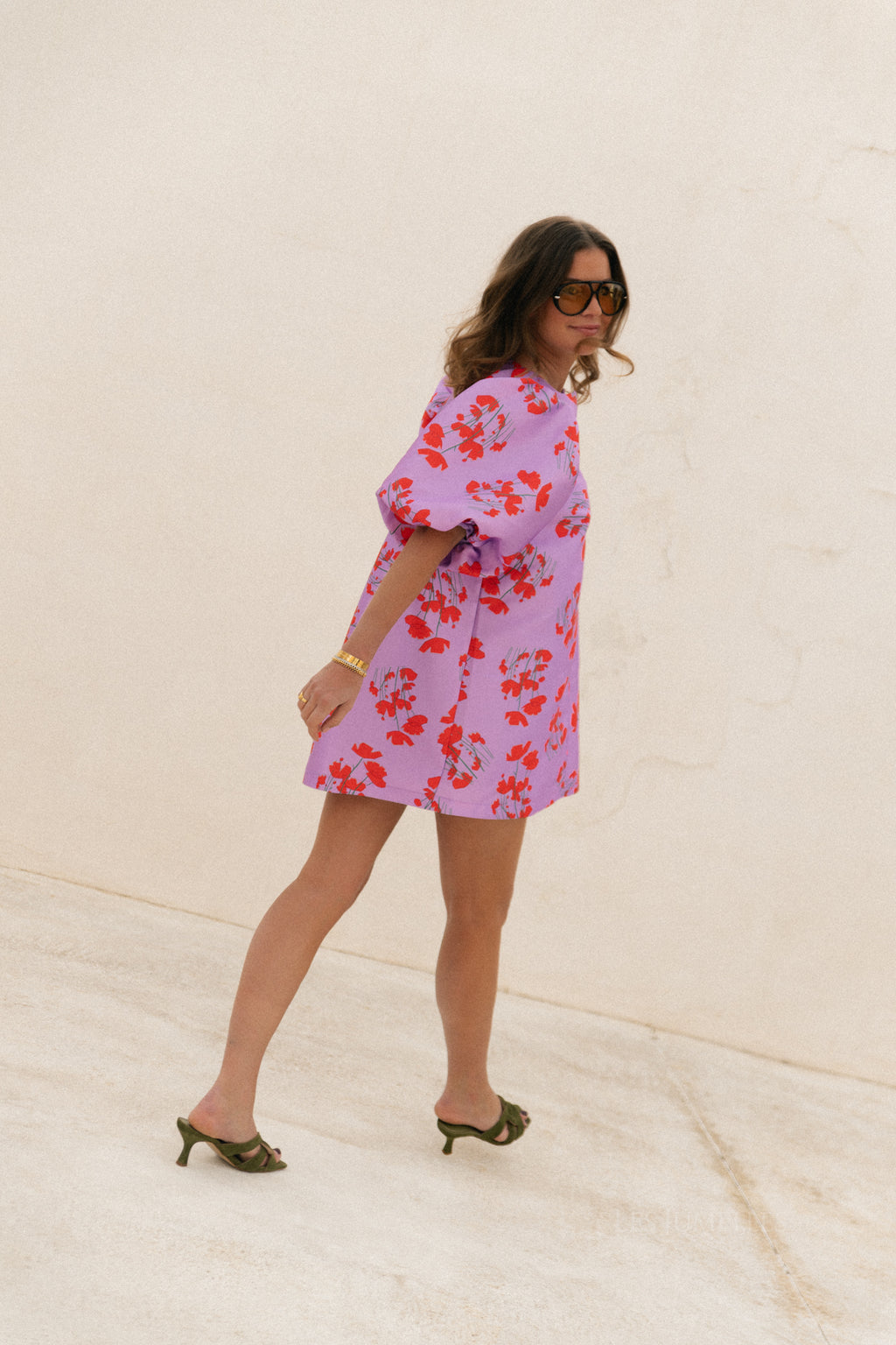 Charlotte dress viola print lilac