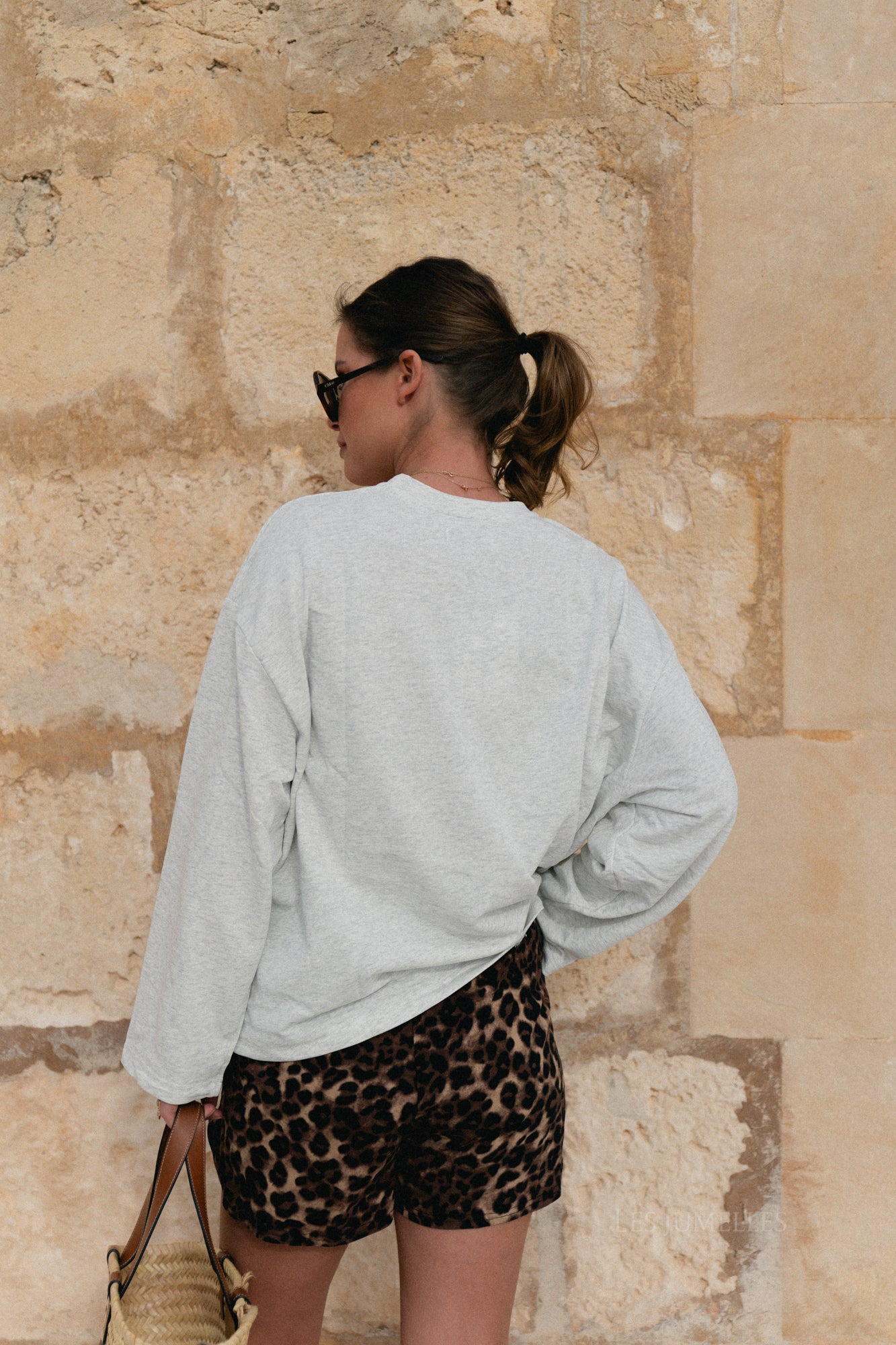 Belle longsleeve light grey melange