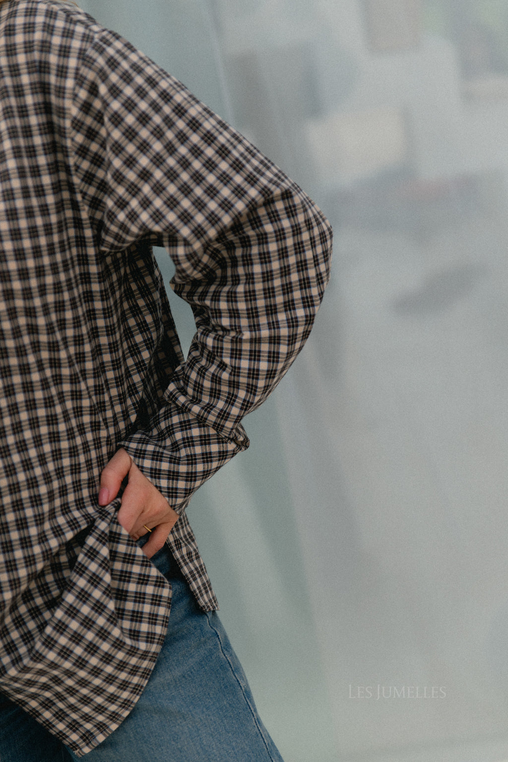 Chemise à manches longues Yascarlina marron chocolat