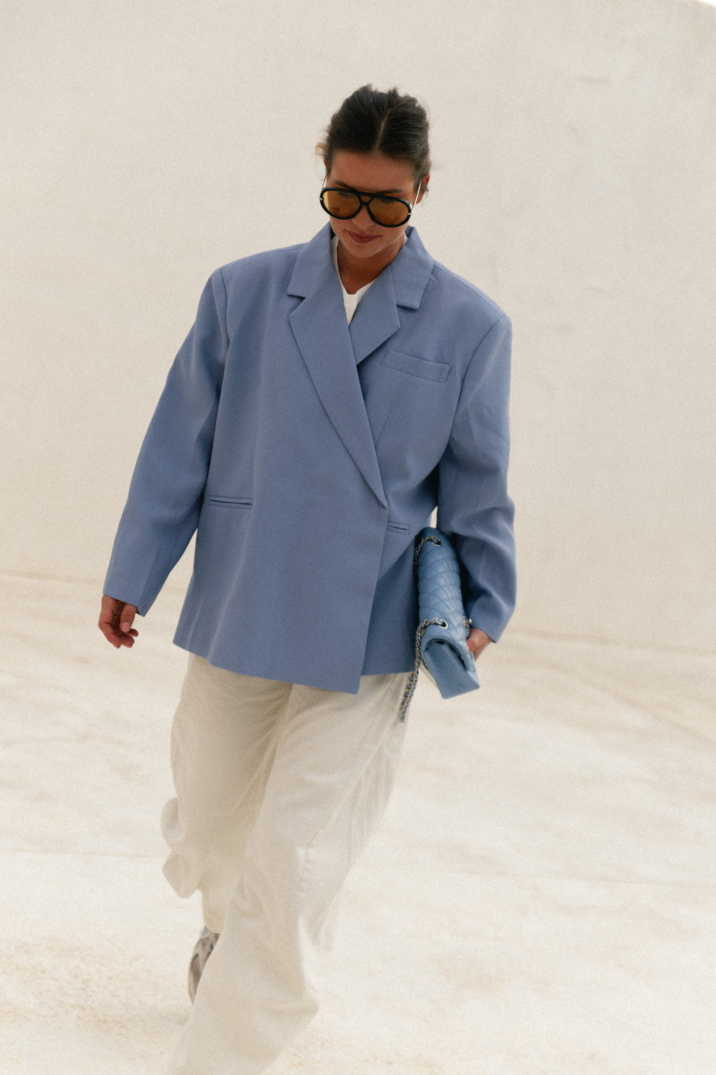 Chloe oversized blazer eventide blue