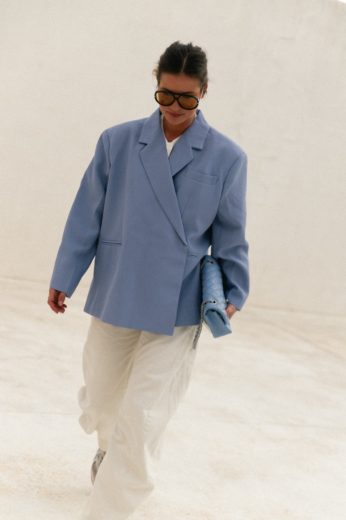 Chloe oversized blazer eventide blue