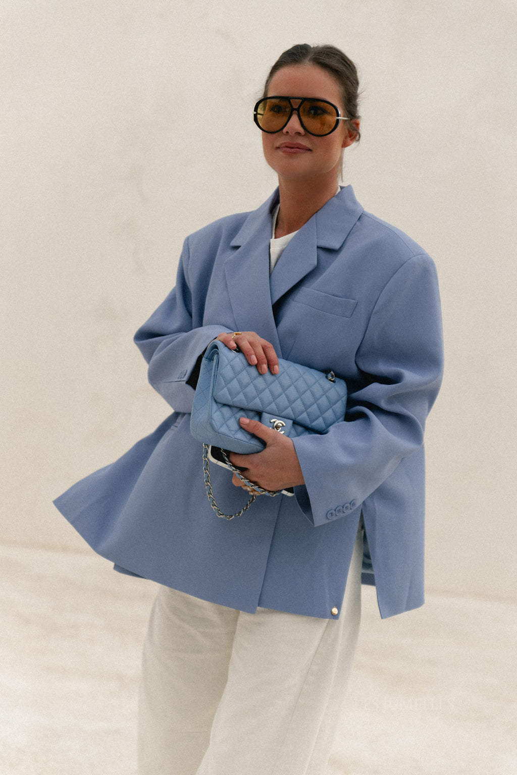 Chloe oversized blazer eventide blue