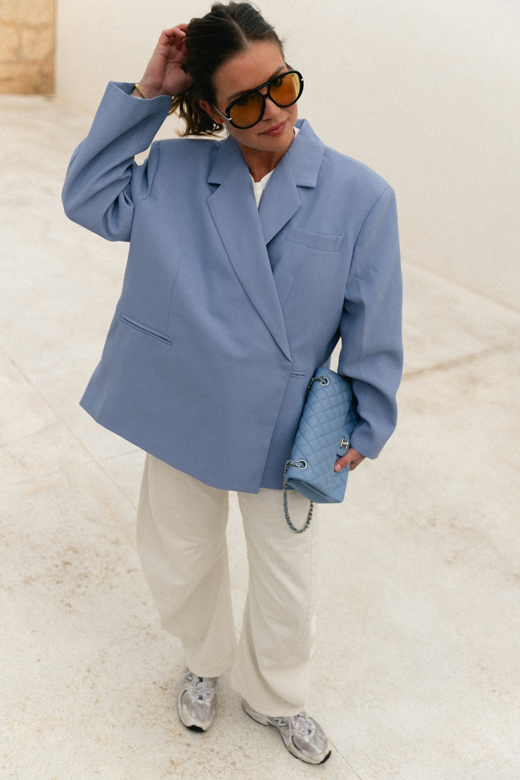 Chloe oversized blazer eventide blue