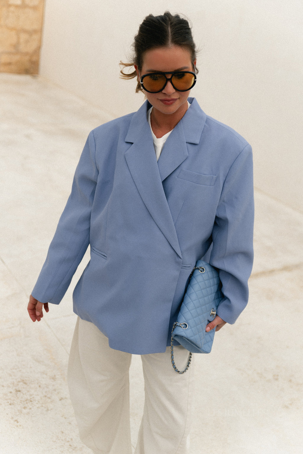 Chloe oversized blazer eventide blue