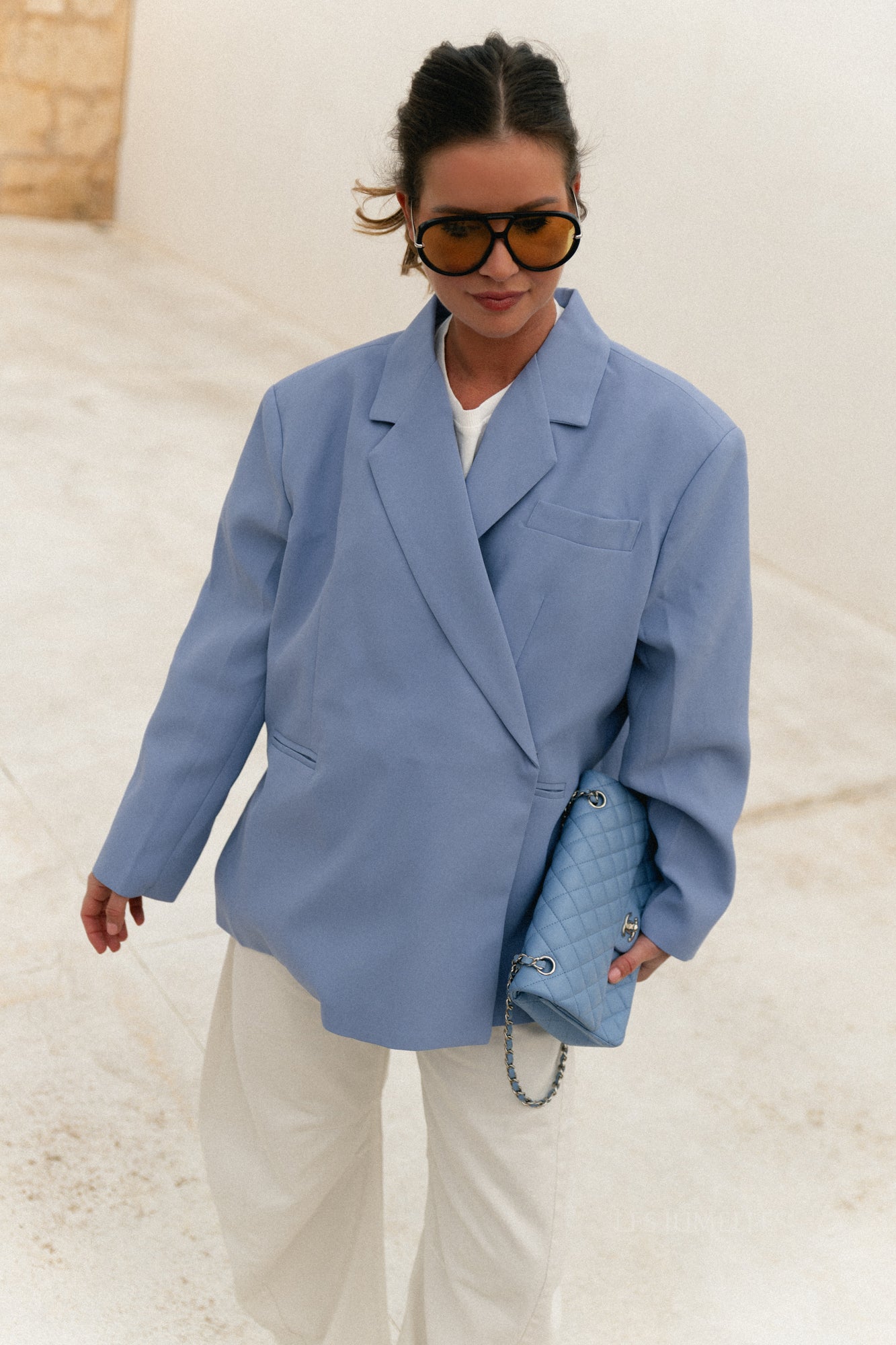 Chloe oversized blazer eventide blue