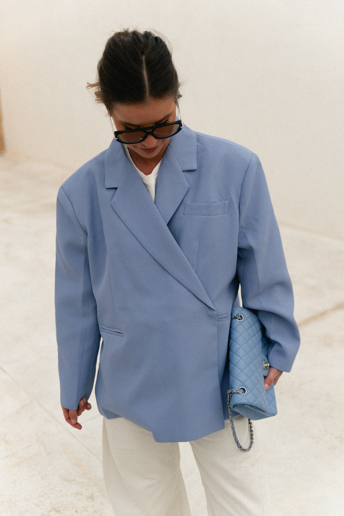 Chloe oversized blazer eventide blue