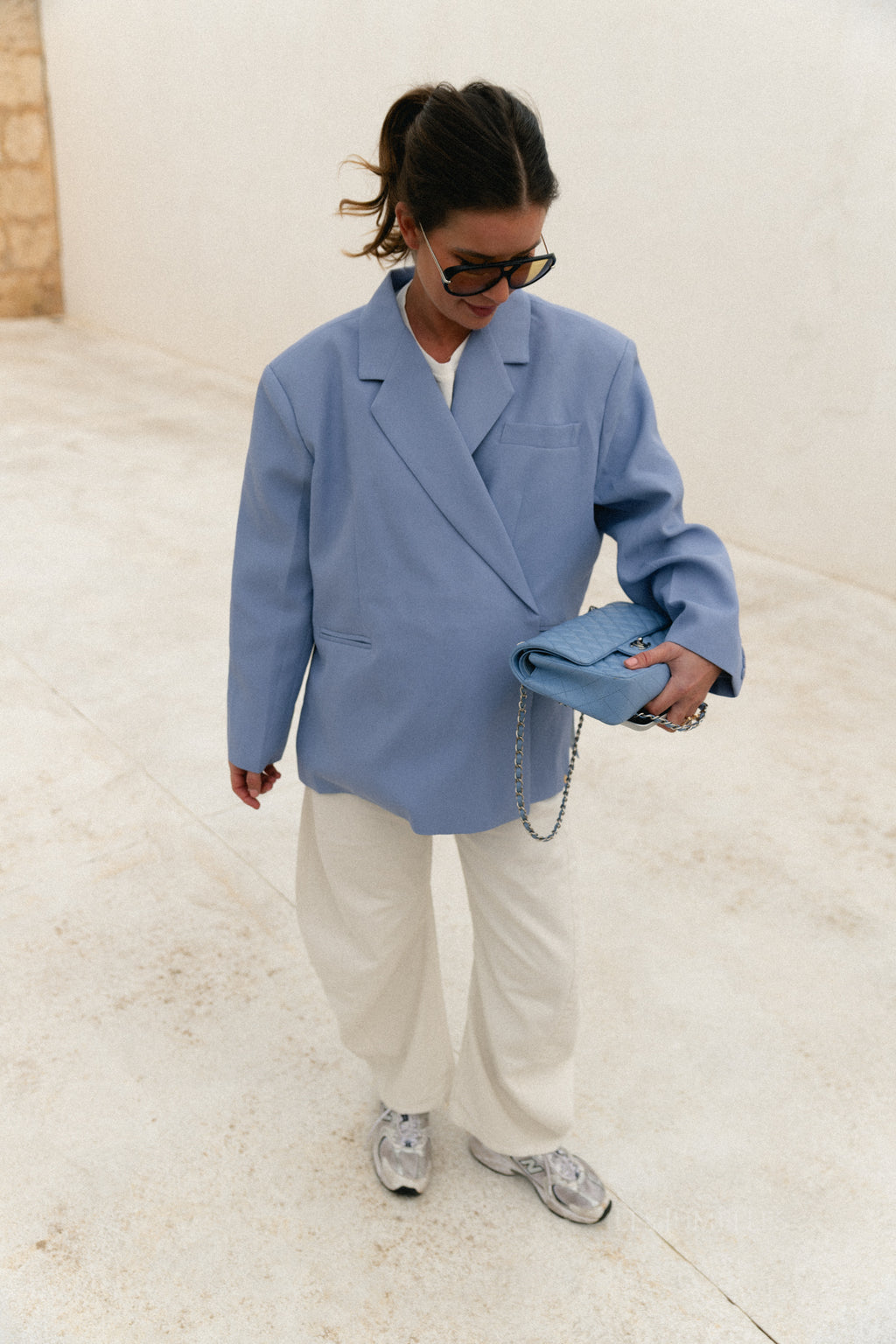 Chloe oversized blazer eventide blue