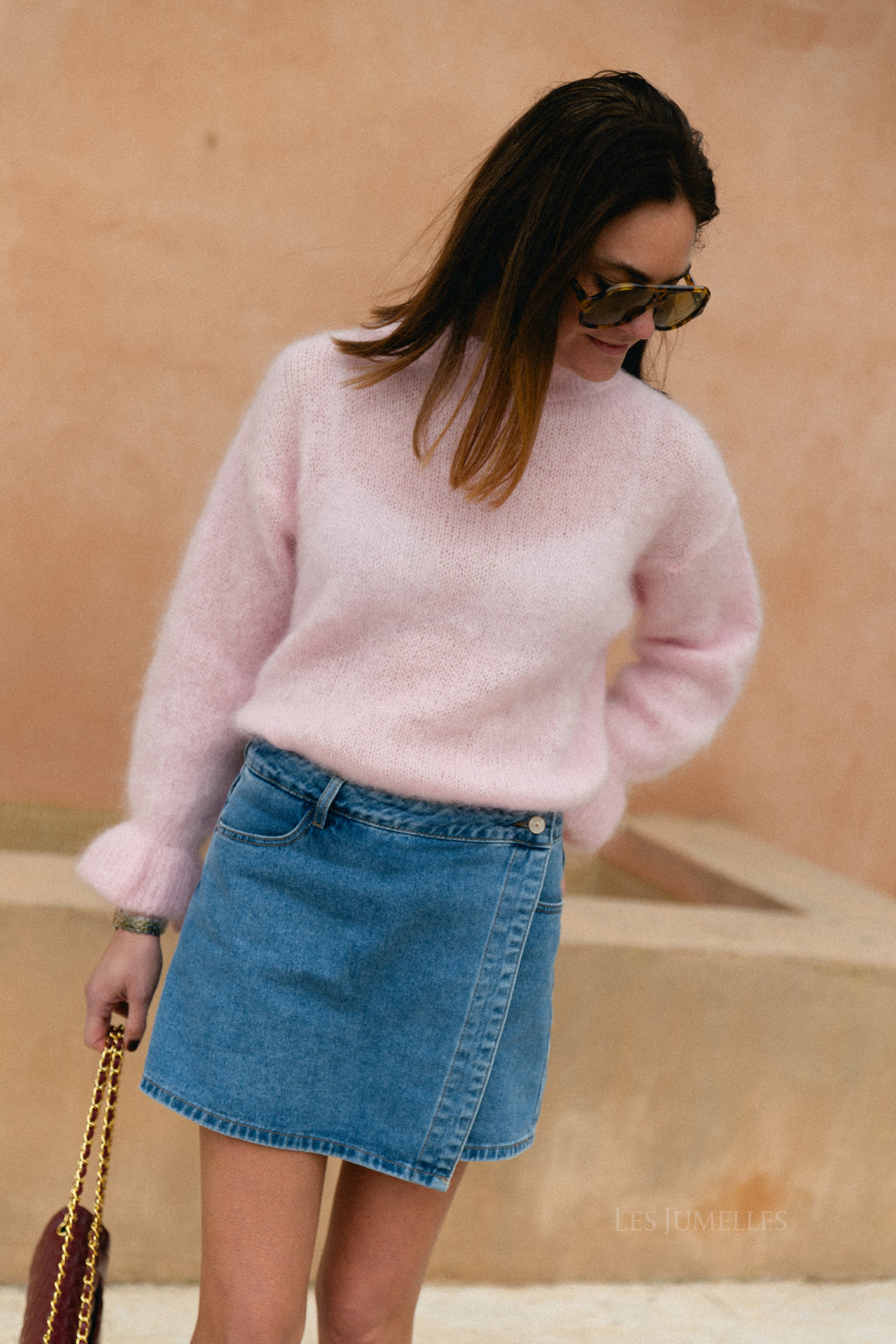 Clara mohair jumper baby pink