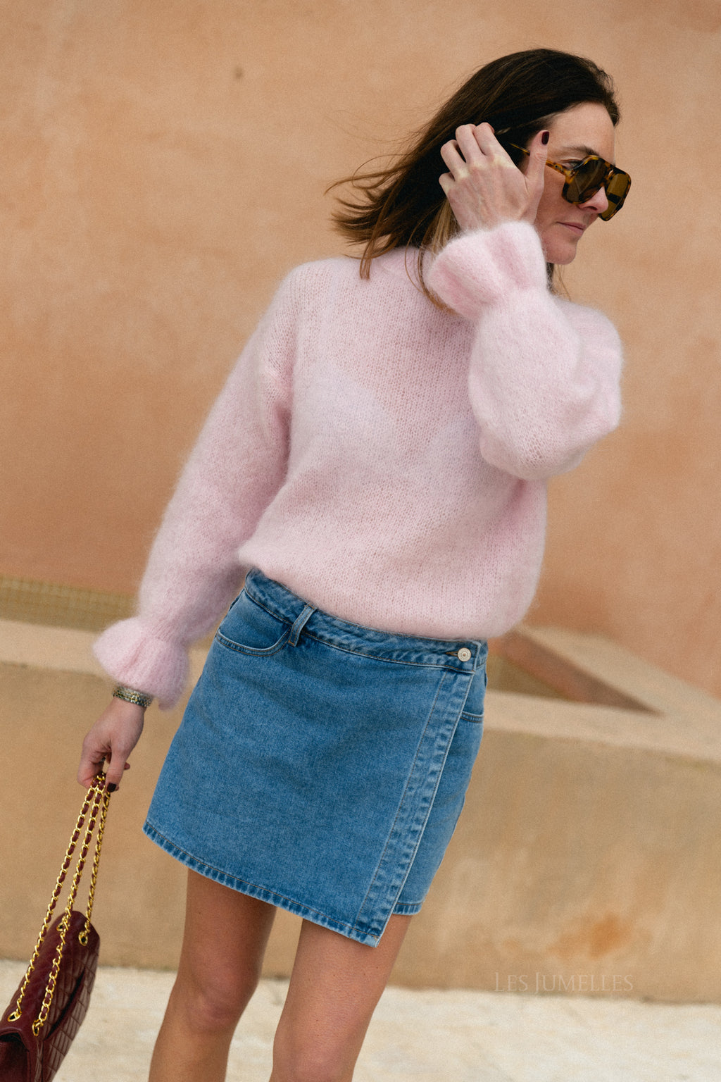Clara mohair jumper baby pink