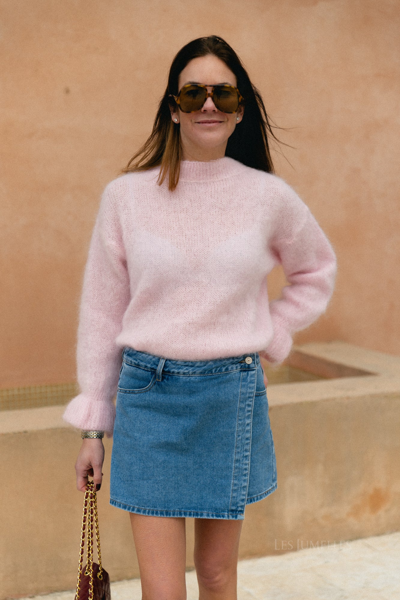 Clara mohair jumper baby pink